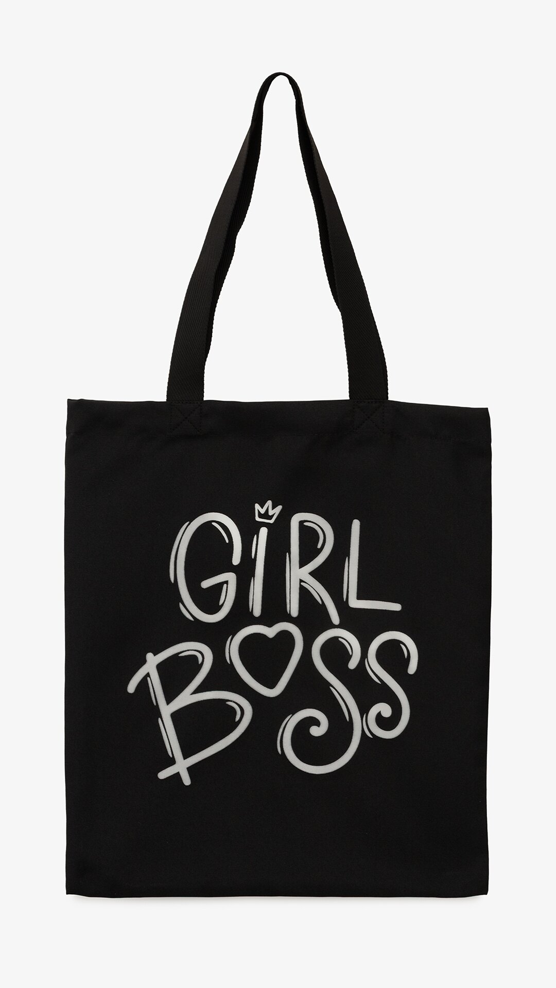 Купити Еко-сумка Kvarta 4228 Girl Boss 35 х 40 см Чорний Артикул: 2000999448621 Фото повноекранне №1