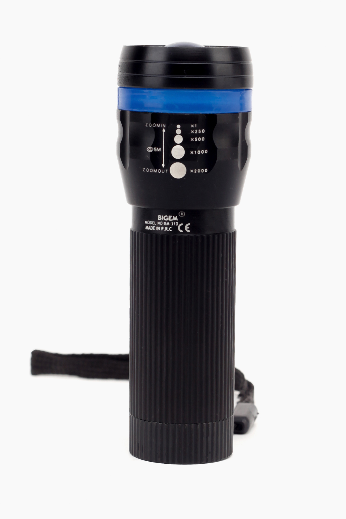 Ліхтарик ручний на батарейках ZOOM Синій Omer BM-310 (2000989456704)  Фото №1