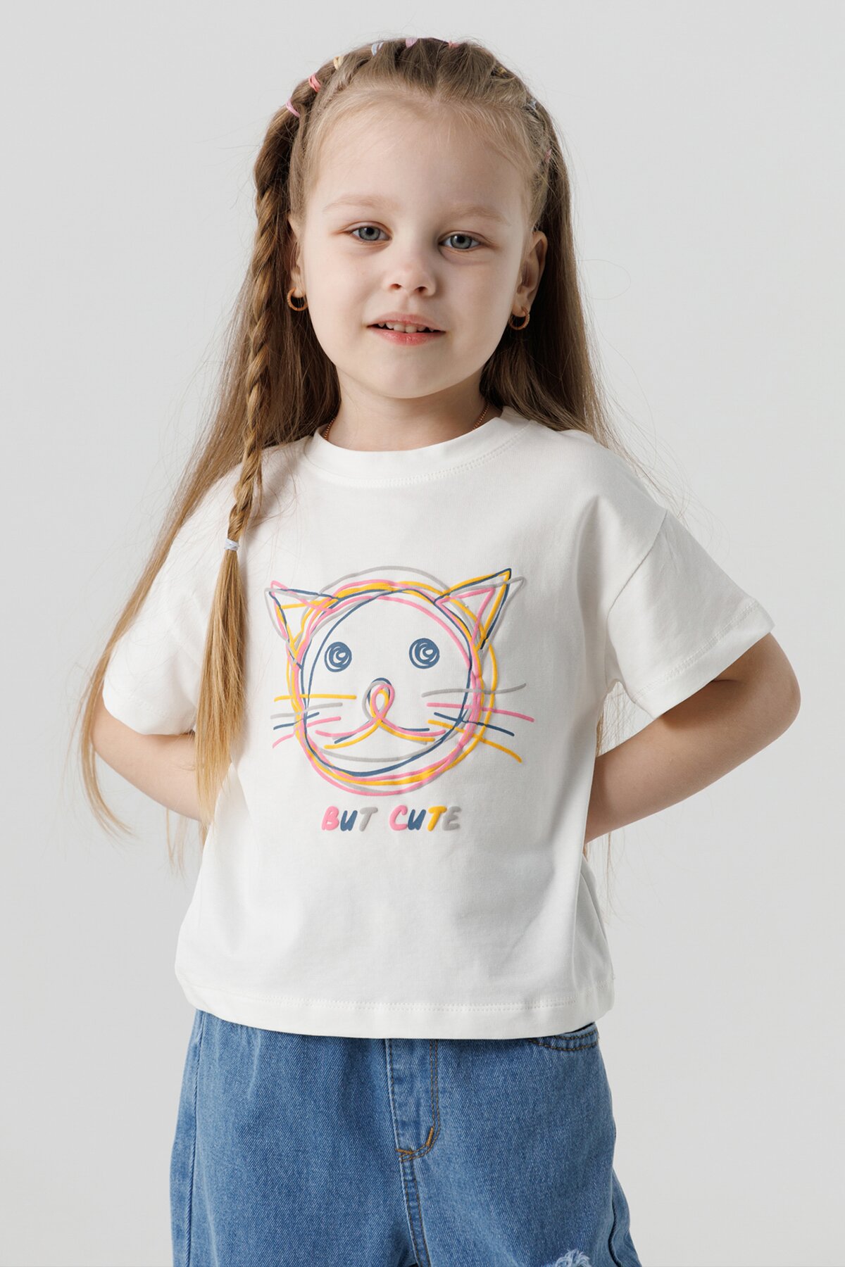 Футболка для девочки First Kids 0914 104 см Молочный  Фото №0