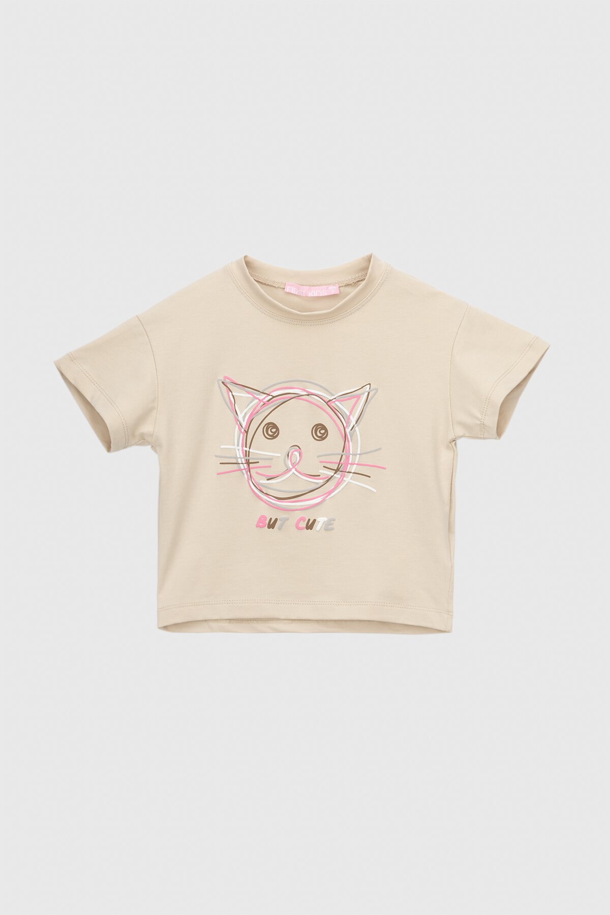 Футболка для дівчинки First Kids 0914 86 см Бежевий (2000990439819S)  Фото №6