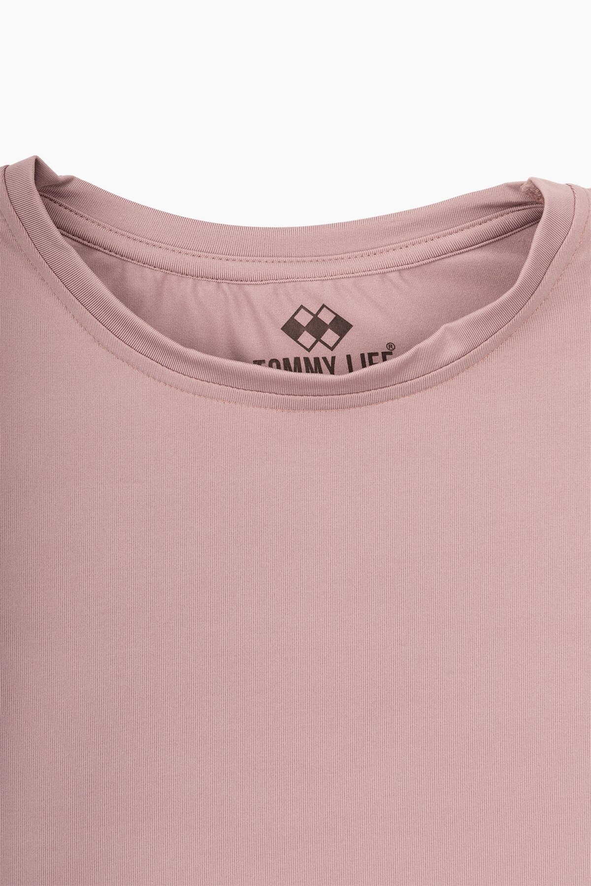 Футболка фитнес однотонная Tommy life 97265 M Пудровый (2000989754787A)  Фото №8