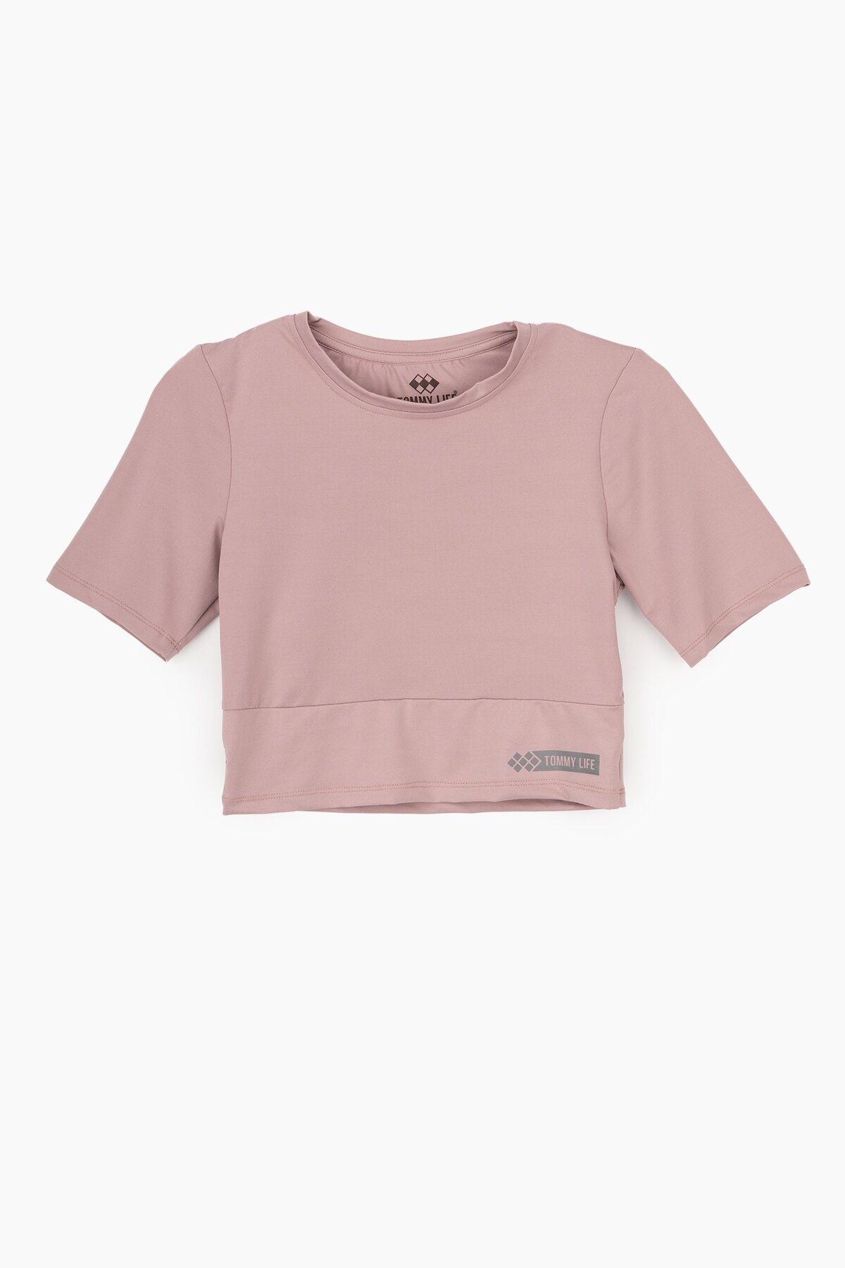 Футболка фитнес однотонная Tommy life 97265 M Пудровый (2000989754787A)  Фото №6