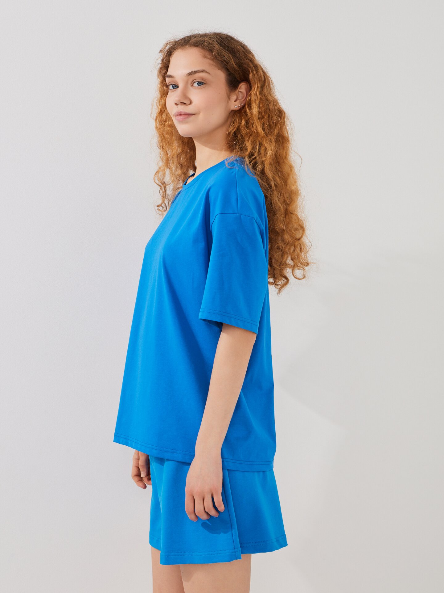 Купити Футболка однотонна жіноча LAWA WBC02301 XS Синій Артикул: 2000999614279 Фото повноекранне №3