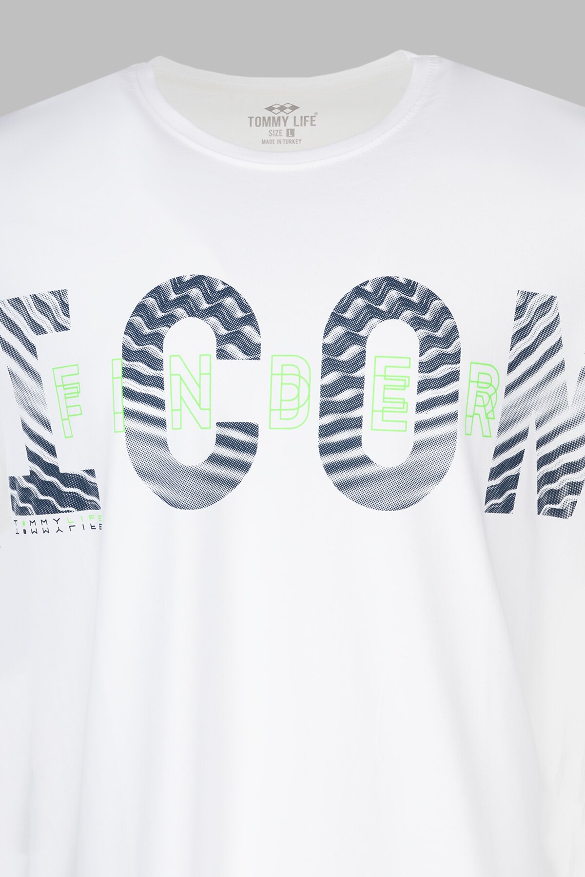 Купити Футболка з принтом чоловіча Tommy life 88187 XL Білий (2000990467775S) Артикул: 2000990467775 Фото повноекранне №8