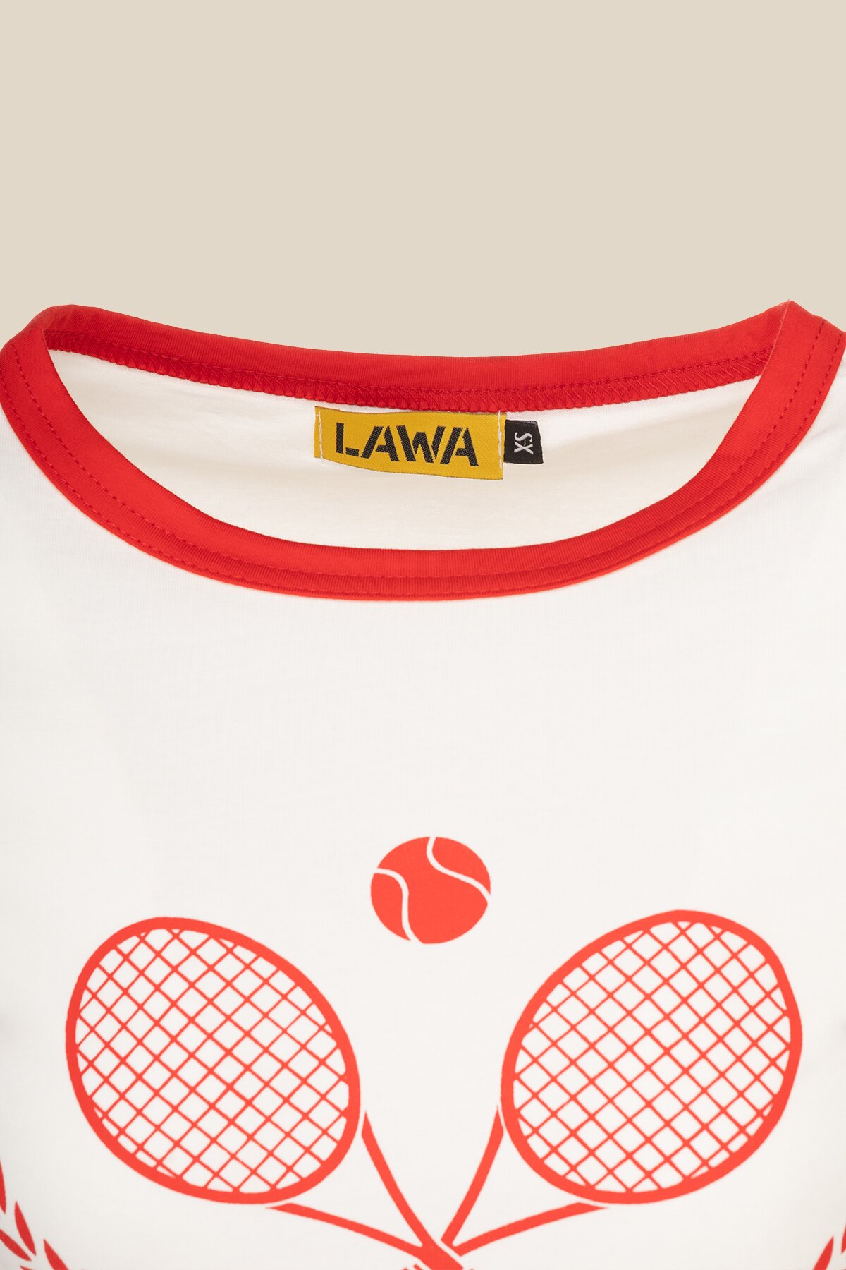 Футболка з принтом Tennis жіноча LAWA P-WB02365 L Молочний  Фото №6