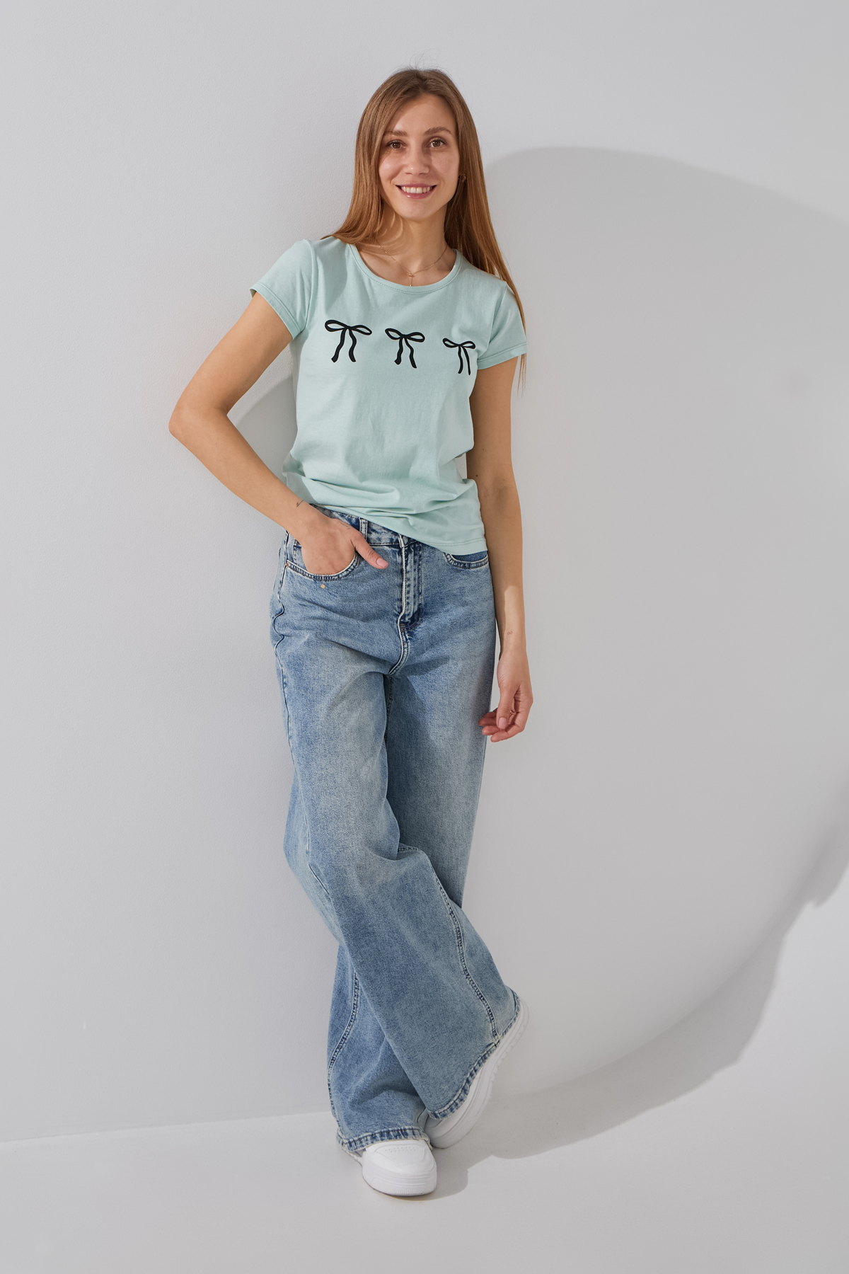 Футболка з принтом жіноча Ponki 24406-16 S М&#039;ятний  Фото №2