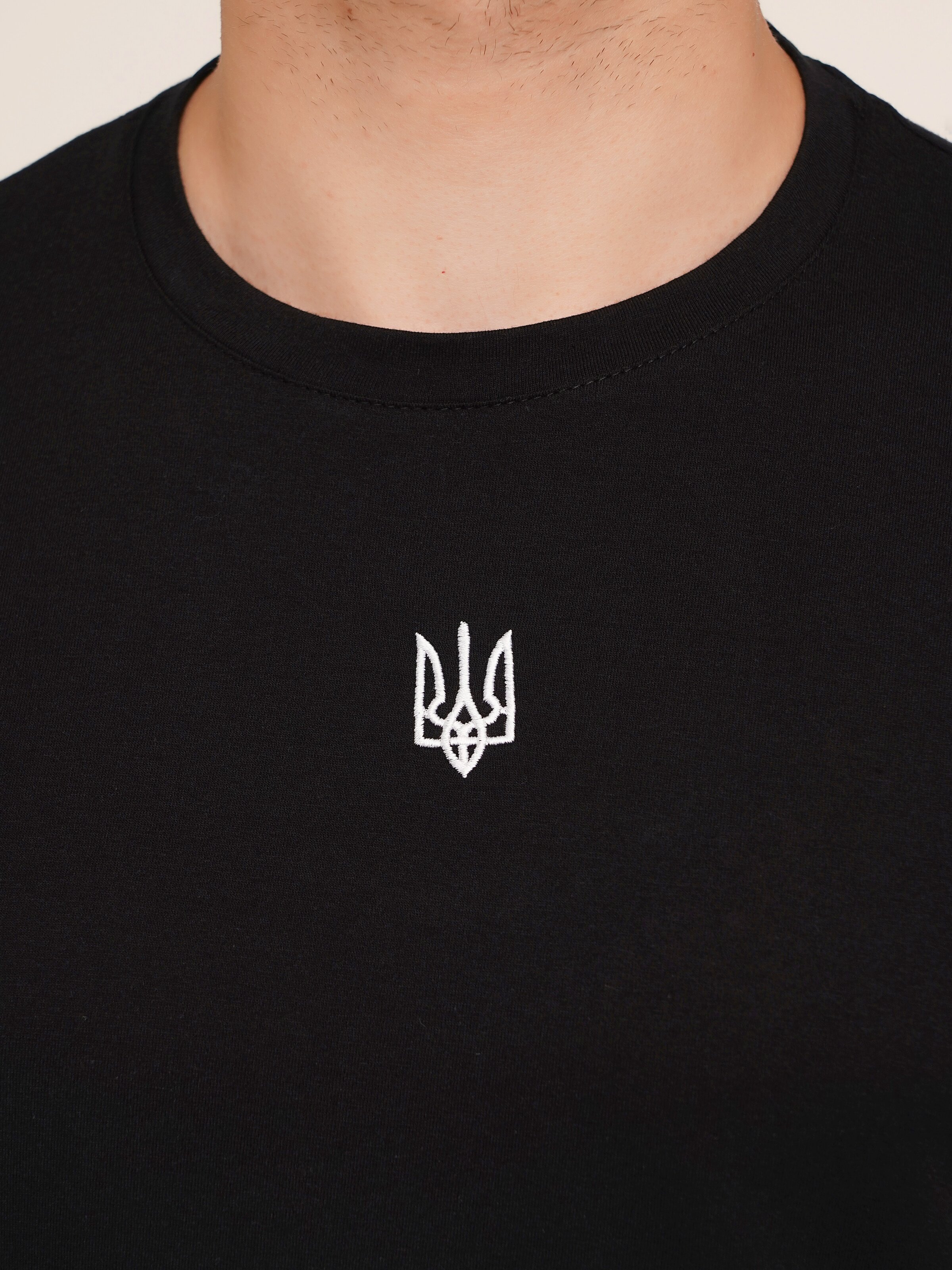 Футболка с принтом мужская Герб белый LAWA E-MB02307 S Черный  Фото №1