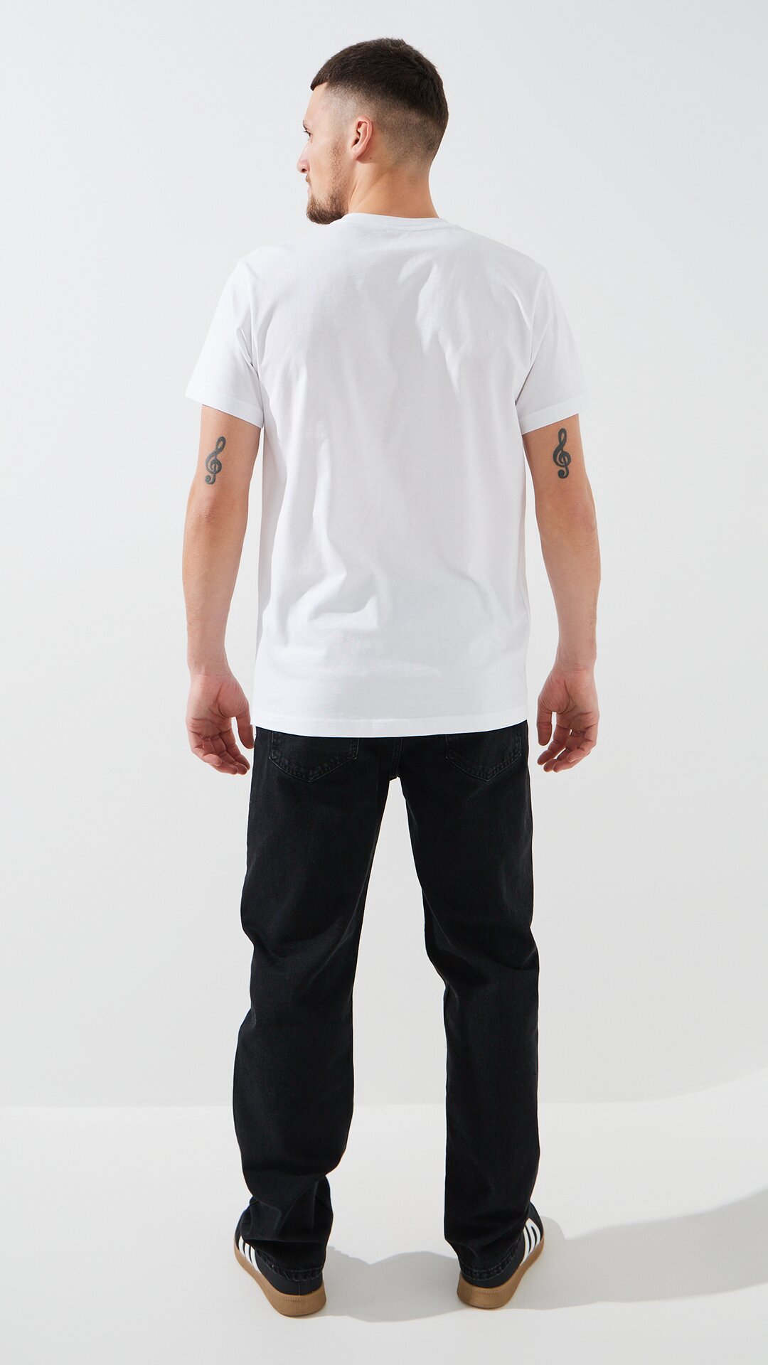 Купити Футболка з принтом чоловіча Герб чорний LAWA E-MB02307 L Білий Артикул: 2000990242822 Фото повноекранне №5