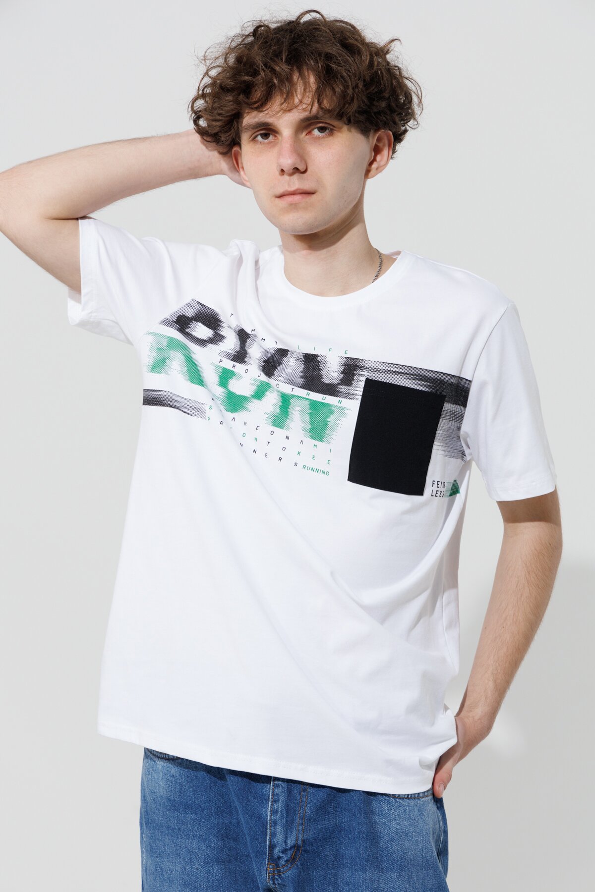 Купити Футболка з принтом чоловіча Tommy life 88200 S Білий (2000990467850S) Артикул: 2000990467850 Фото повноекранне №1