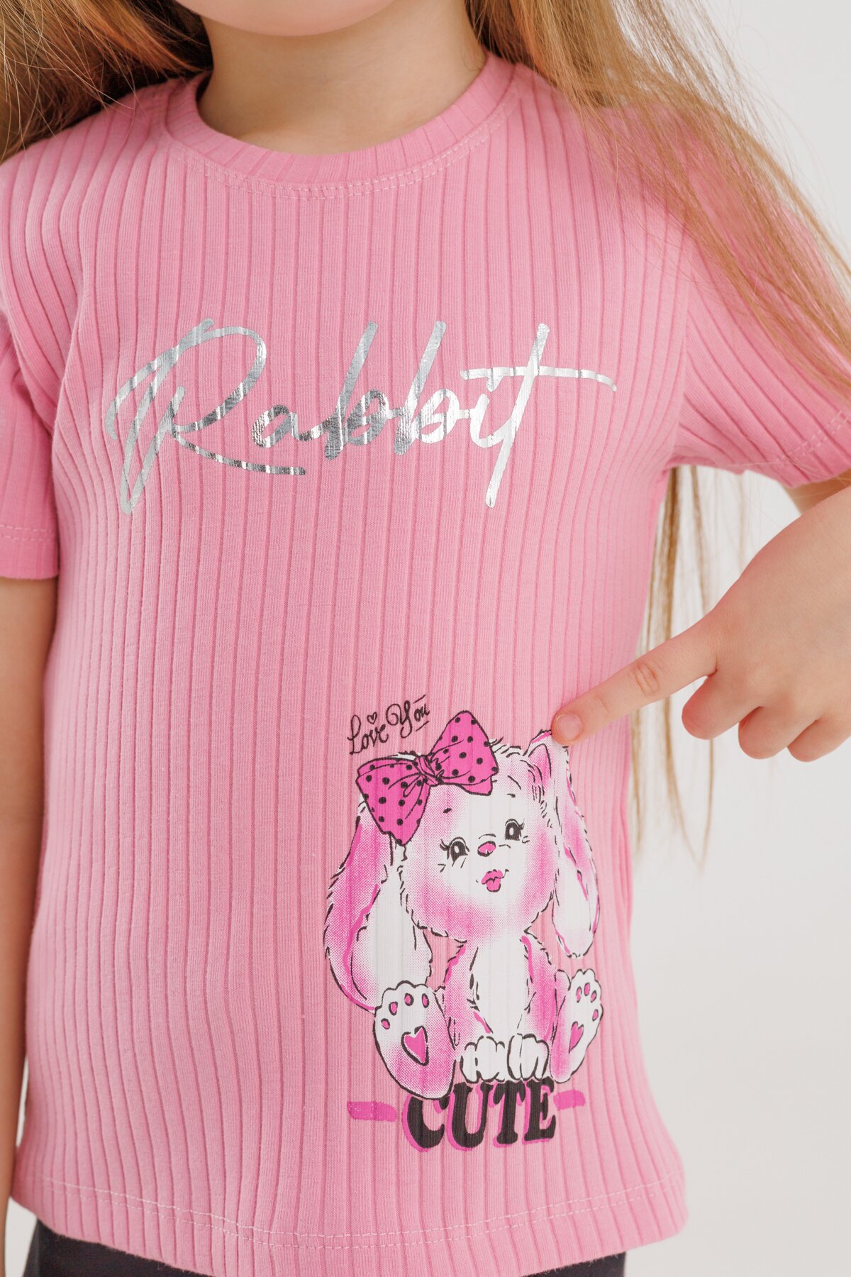 Футболка з принтом для дівчинки Baby Show 16399 104 см Рожевий (2000990457899S)  Фото №1