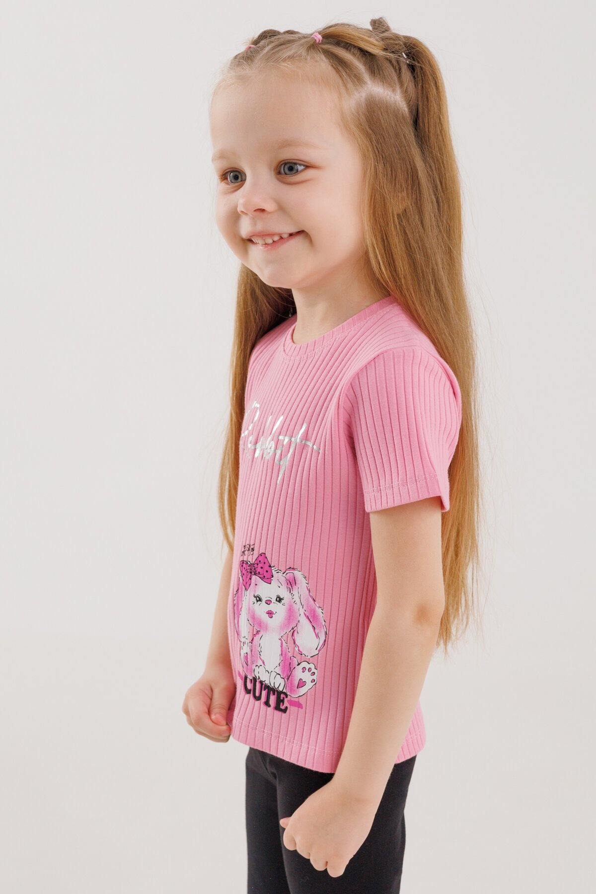 Футболка з принтом для дівчинки Baby Show 16399 104 см Рожевий (2000990457899S)  Фото №2