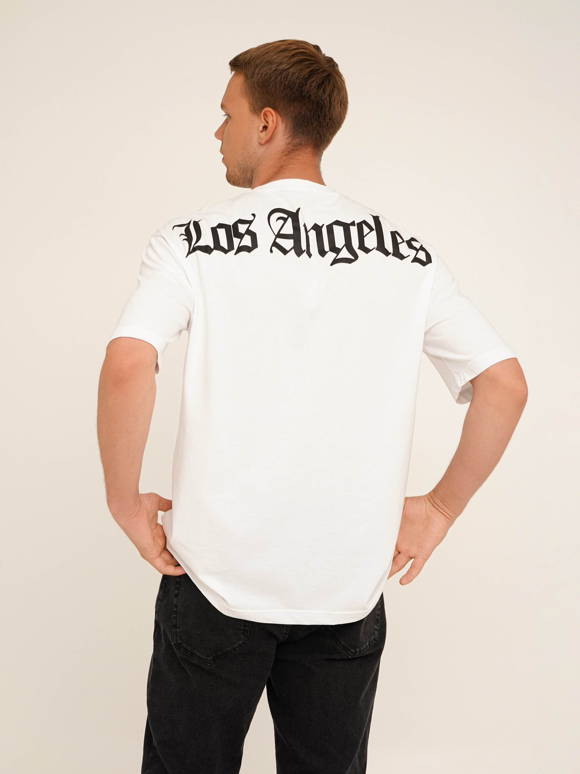 Футболка с принтом Los Angeles мужская LAWA P-MB02303 S Белый  Фото №1