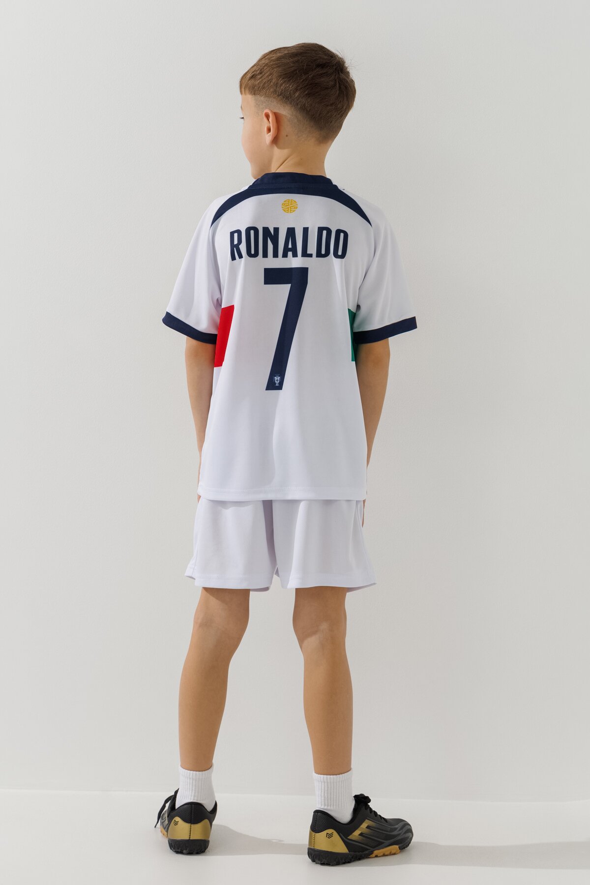 Футбольна форма для хлопчика BLD ПОРТУГАЛІЯ RONALDO 110 см Білий  Фото №3