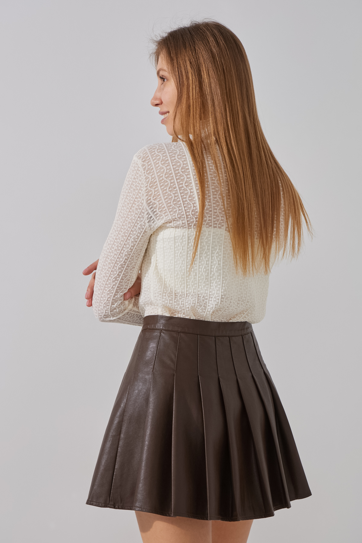 Гольф однотонний жіночий Rong Rong 985 One Size Молочний  Фото №4