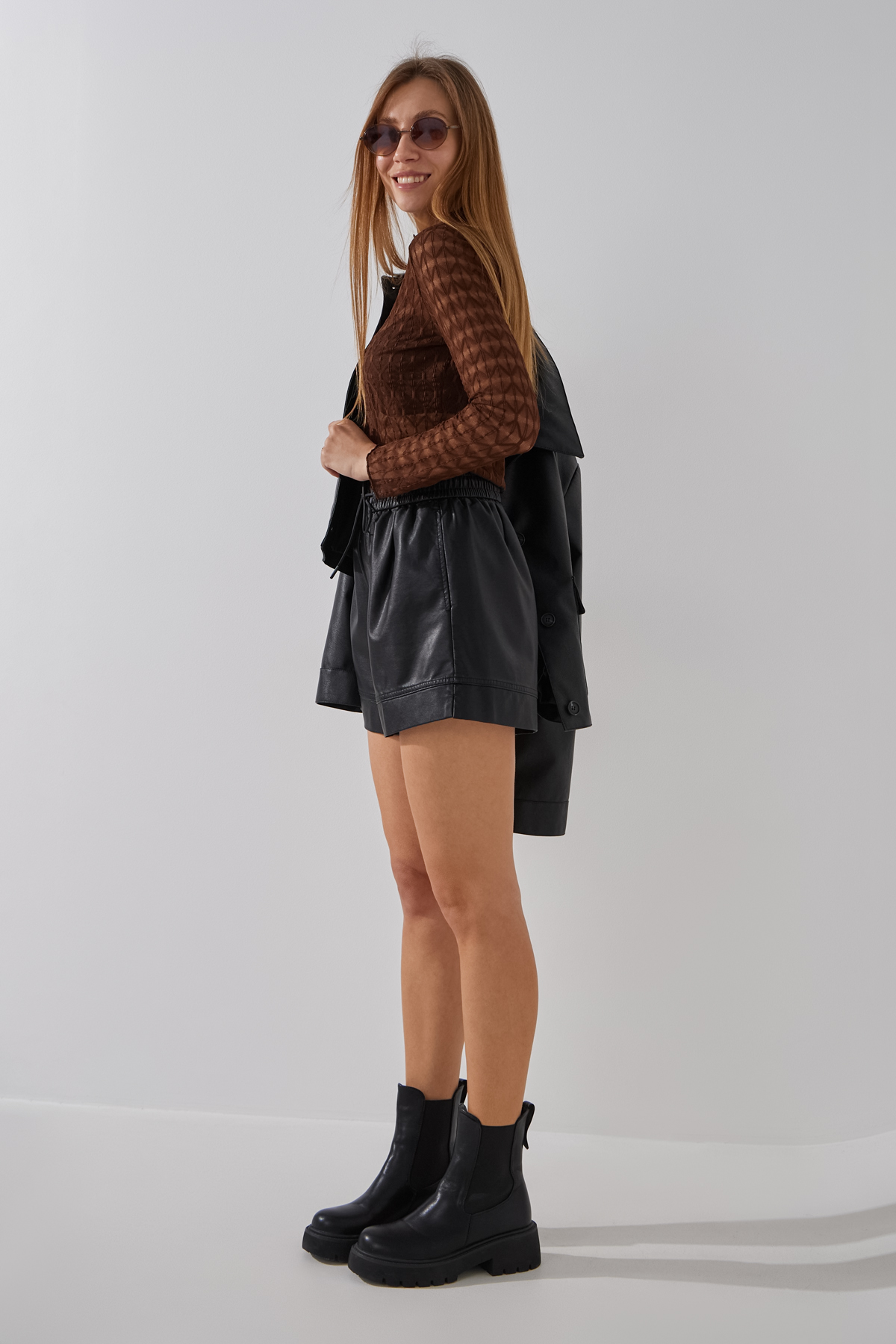 Гольф однотонний жіночий Rong Rong 993 One Size Коричневий  Фото №3