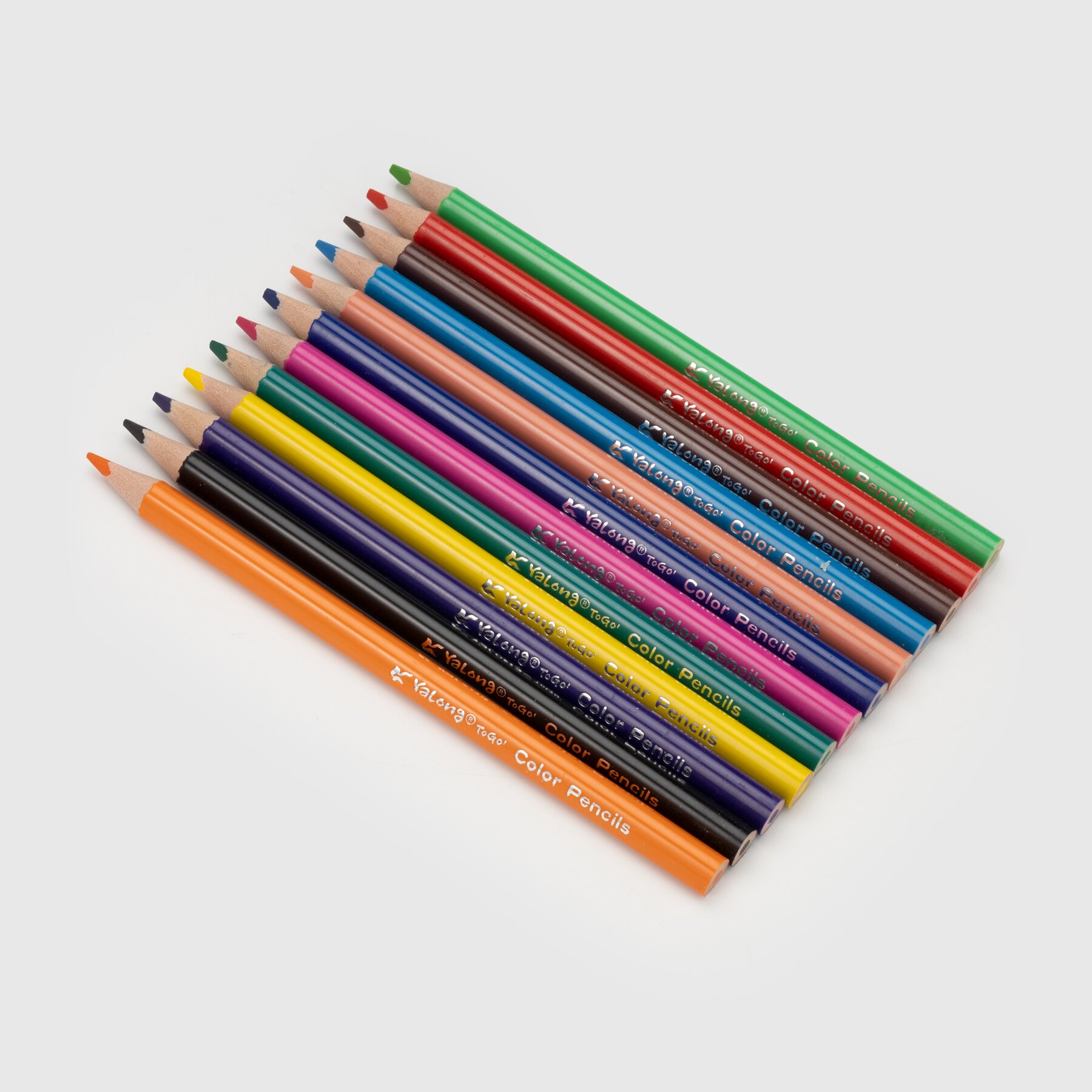 Олівці кольорові Yalong Jumbo YL221016-12 12 кольорів пластикові Коричневий (2000989943204)(SC)  Фото №1