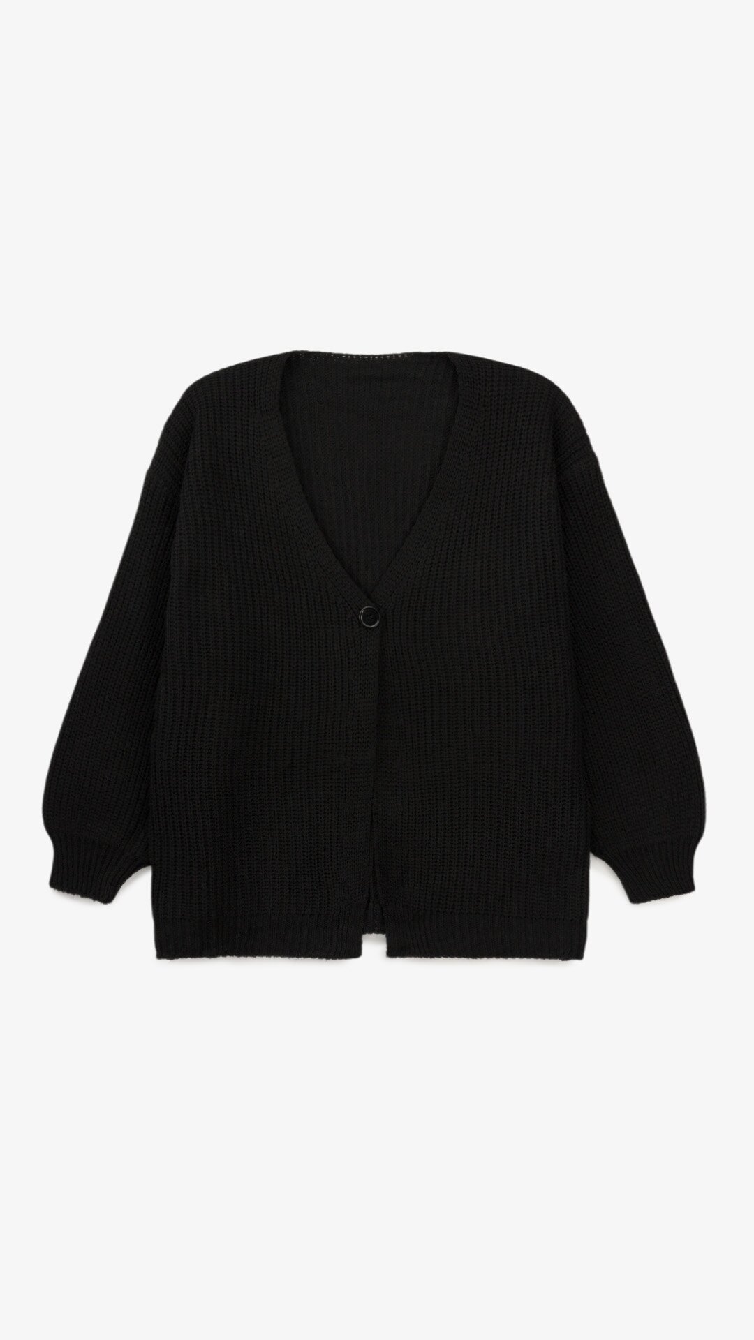 Кардиган однотонный женский 1025 One Size Черный  Фото №0