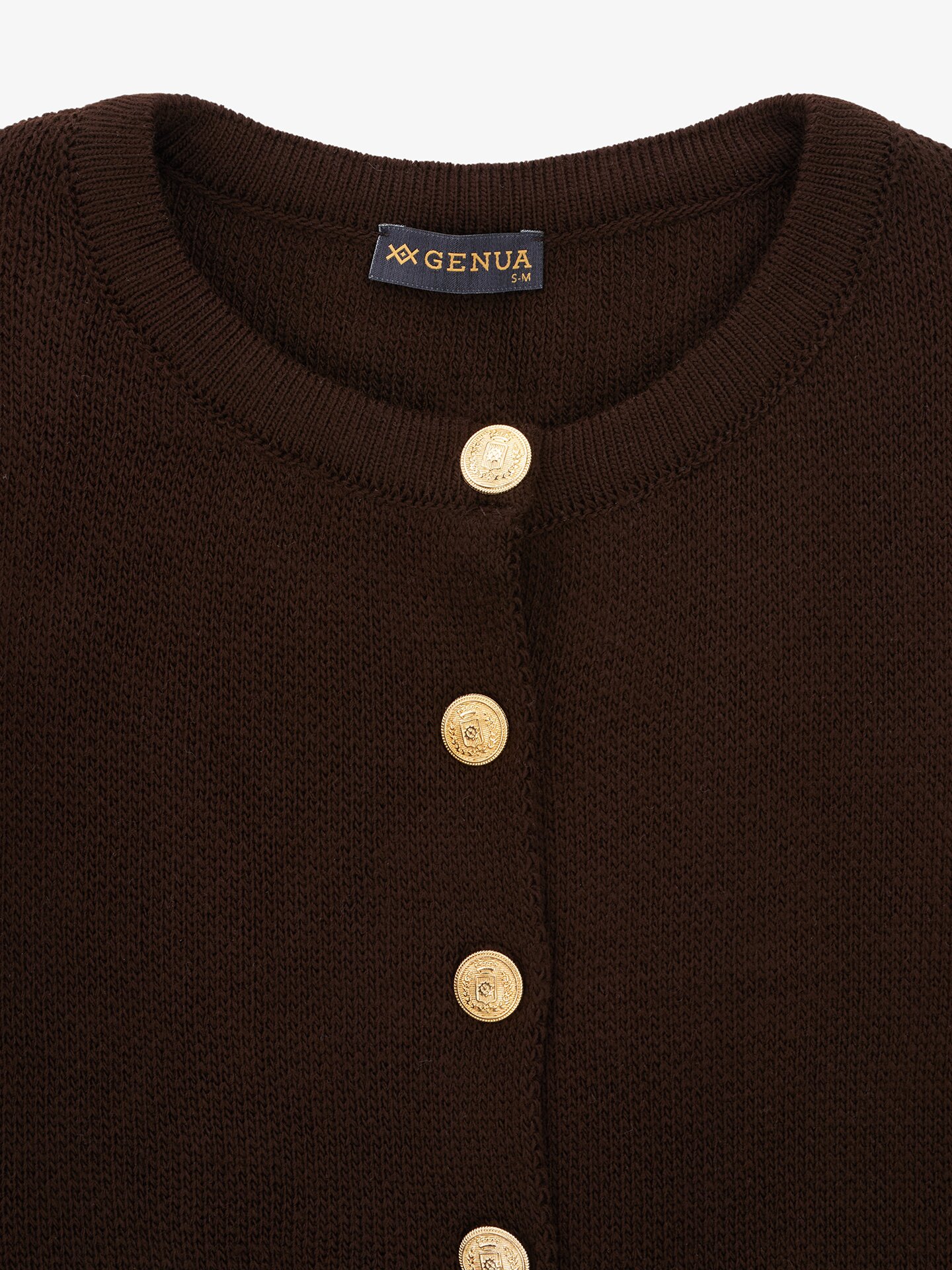 Купити Кардиган однотонний жіночий GENUA G01109-0005 L/XL Коричневий Артикул: 2000999550454 Фото повноекранне №8