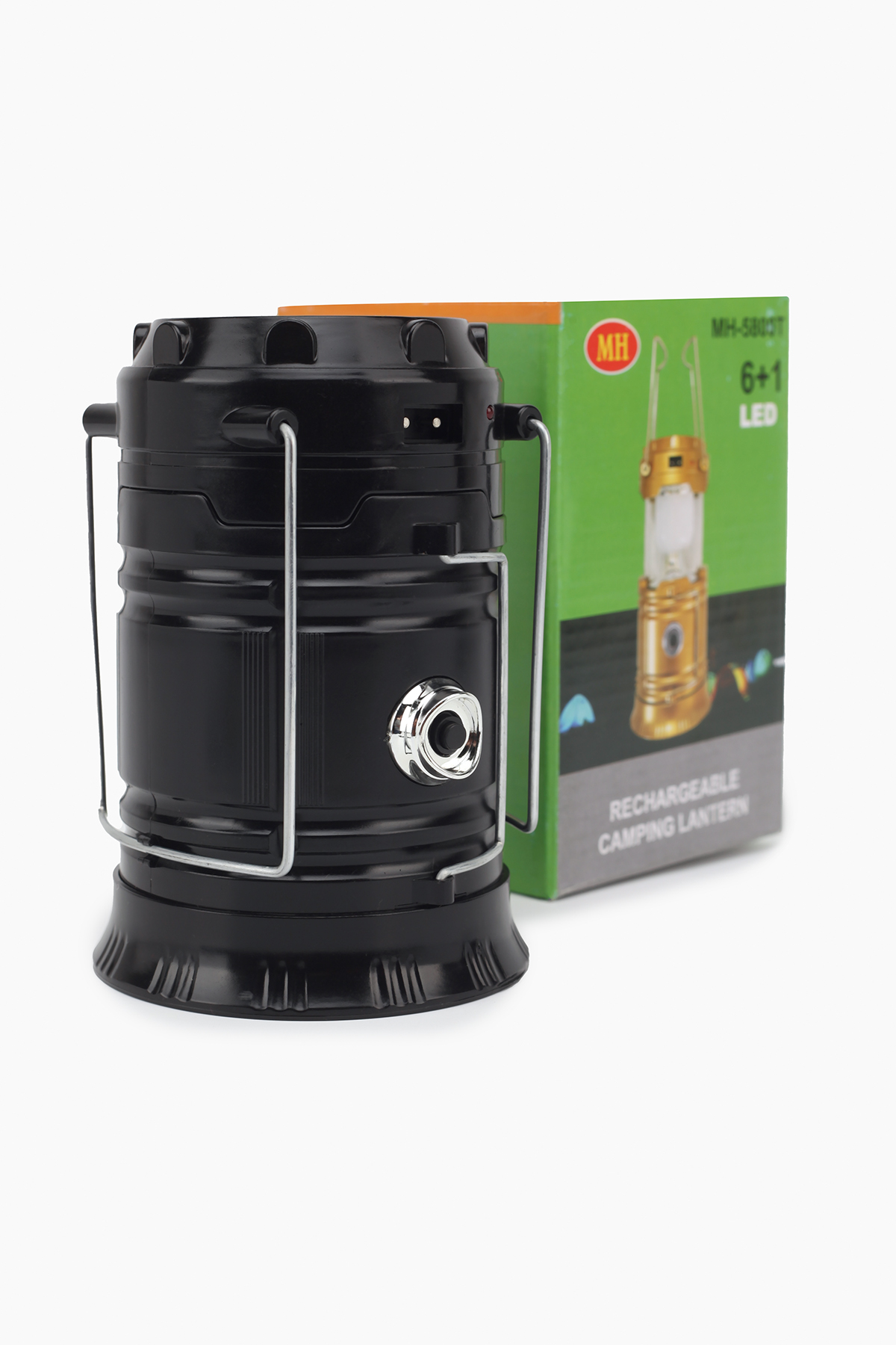 Кемпинговый LED фонарь, Черный MH-5800T с USB аккумуляторный с солнечной панелью MH-5800T (2000989474265)  Фото №0