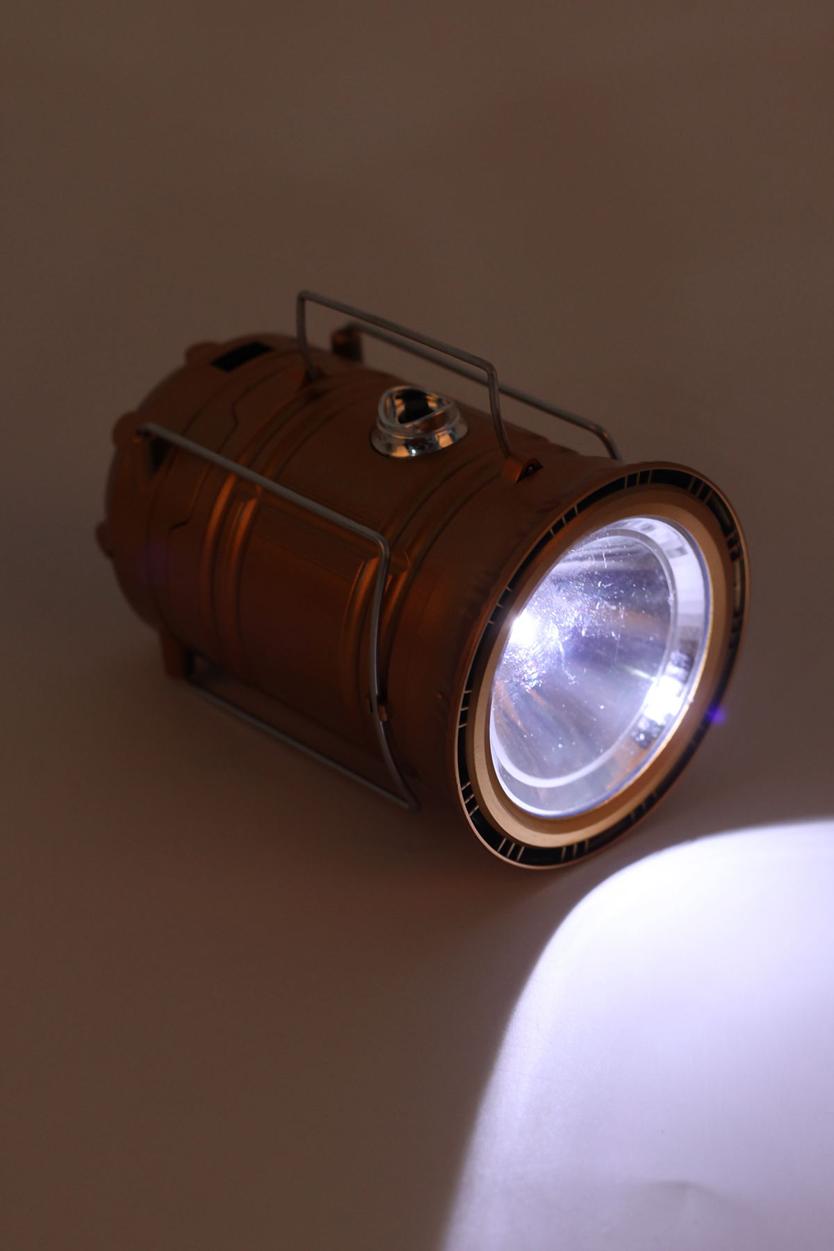 Кемпинговый LED фонарь,Золотой MH-5800T с USB аккумуляторный с солнечной панелью MH-5800T (2000989474319)  Фото №6