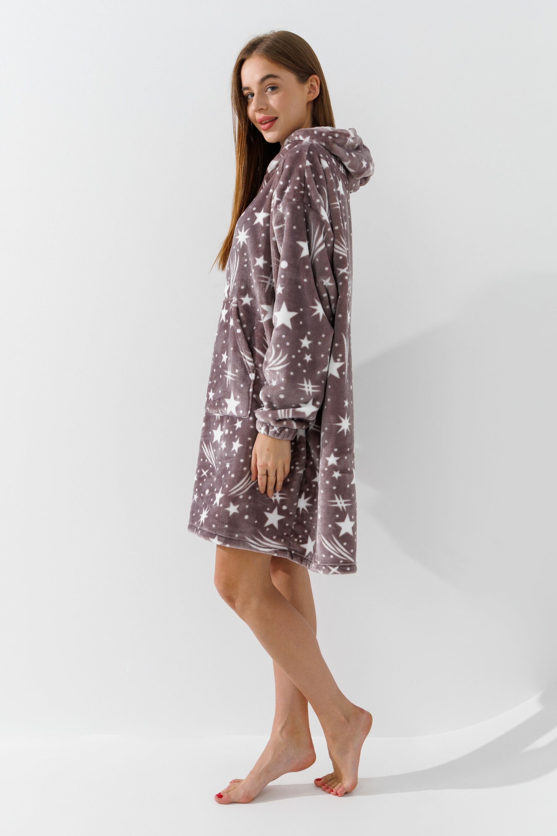 Халат женский Barwa 336 звездочки S/XL Капучино  Фото №4