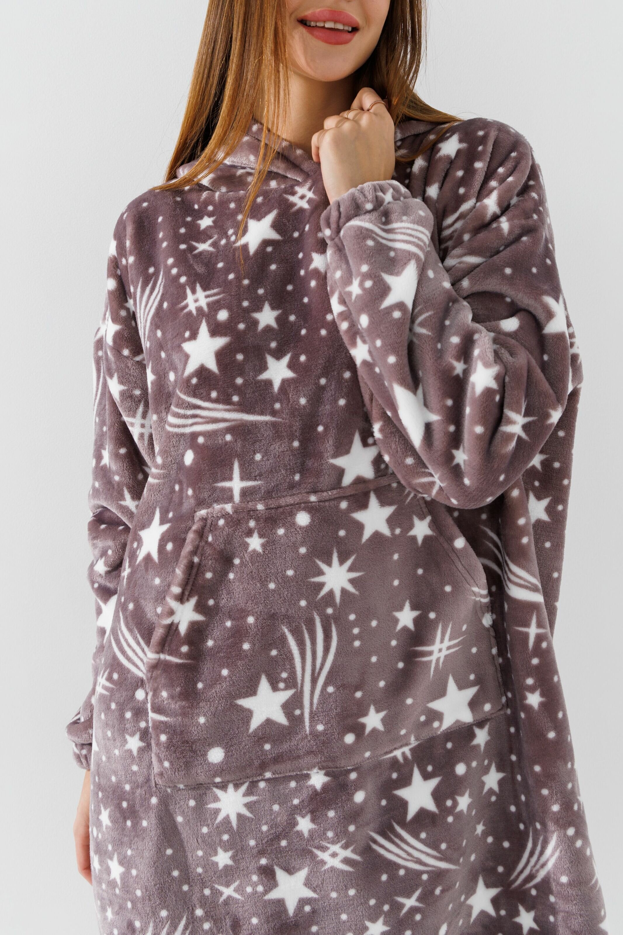 Халат женский Barwa 336 звездочки S/XL Капучино  Фото №2