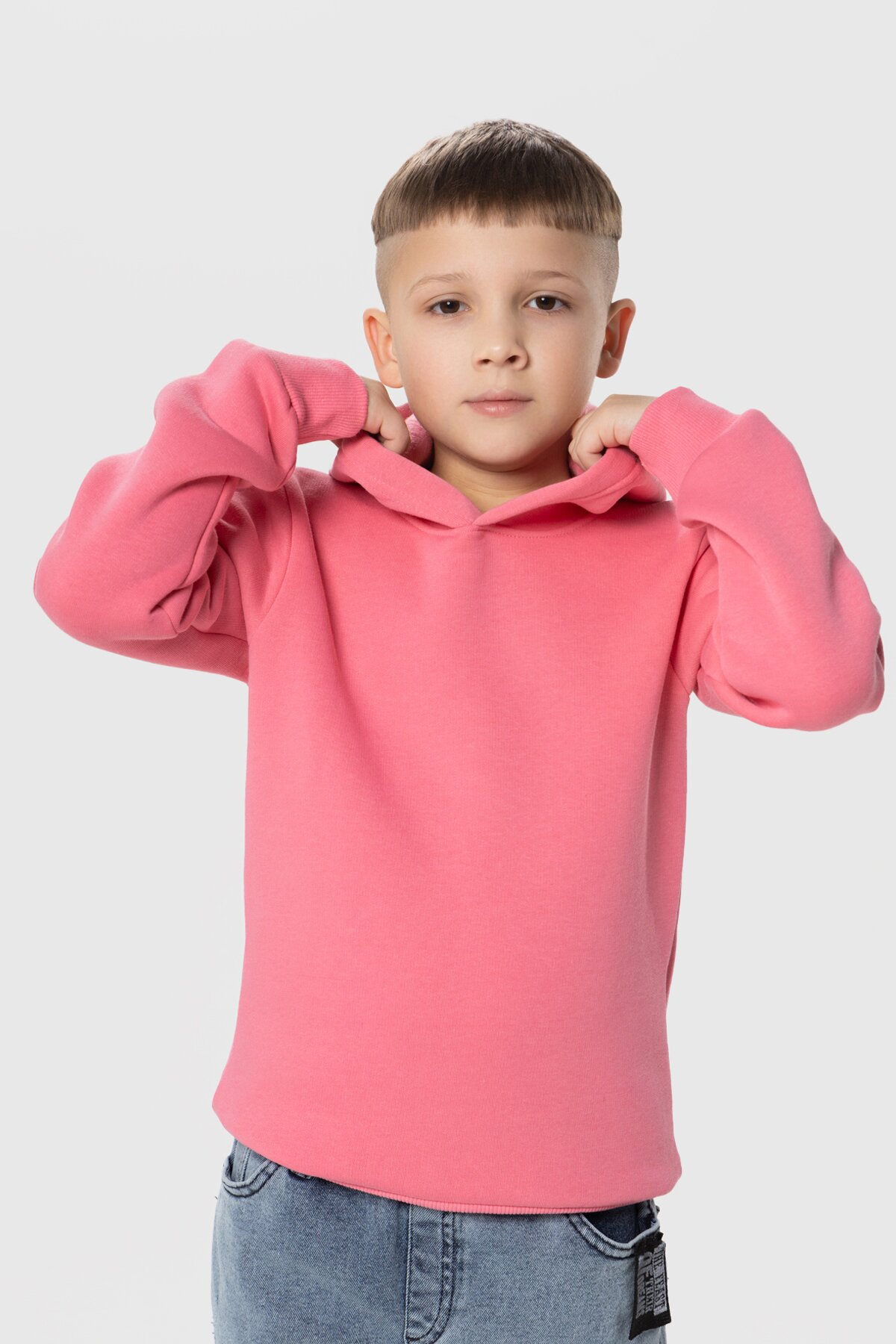 Худи однотонный детский First Kids 3164 134 см Розовый (2000990057297W)  Фото №7