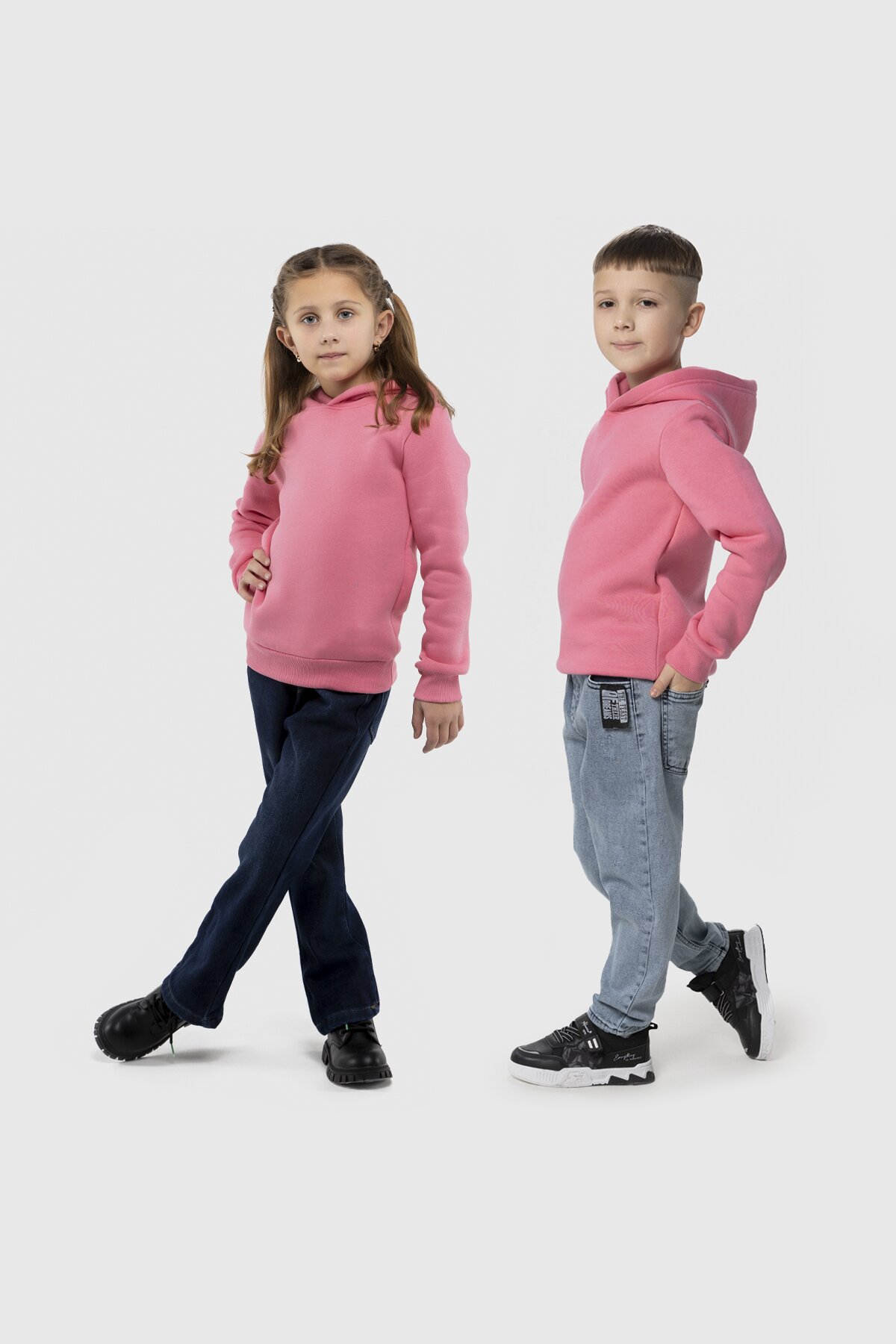 Худи однотонный детский First Kids 3164 134 см Розовый (2000990057297W)  Фото №0