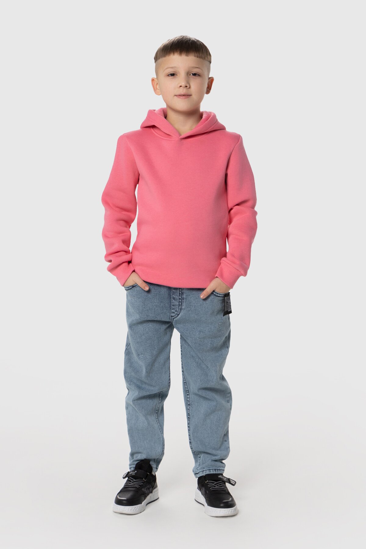 Худи однотонный детский First Kids 3164 134 см Розовый (2000990057297W)  Фото №10