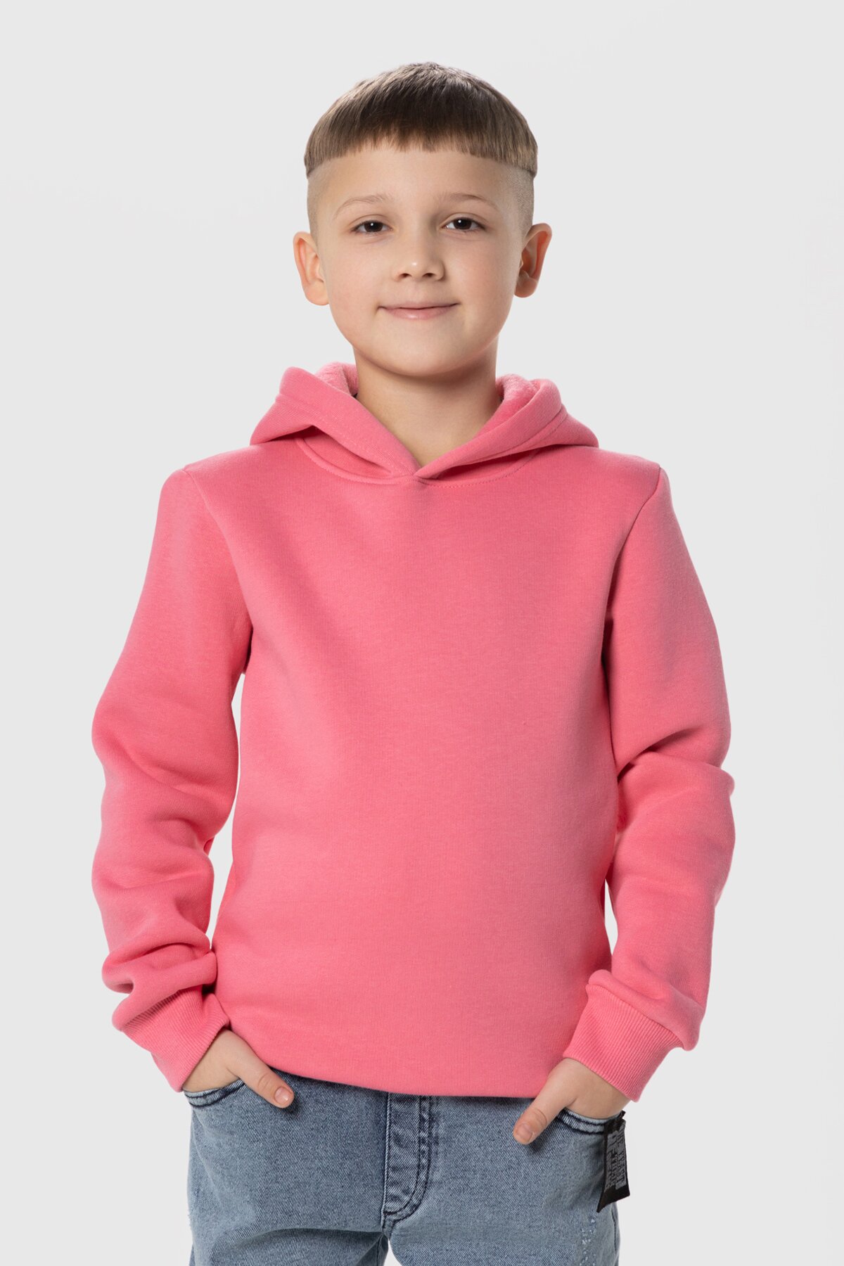 Худи однотонный детский First Kids 3164 134 см Розовый (2000990057297W)  Фото №6
