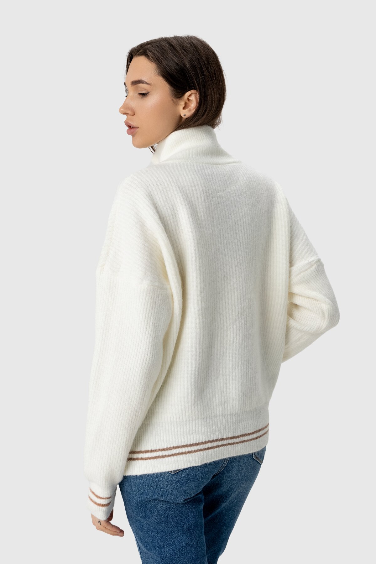 Кофта однотонная женская 2319 One Size Белый (200098999941477W)  Фото №4