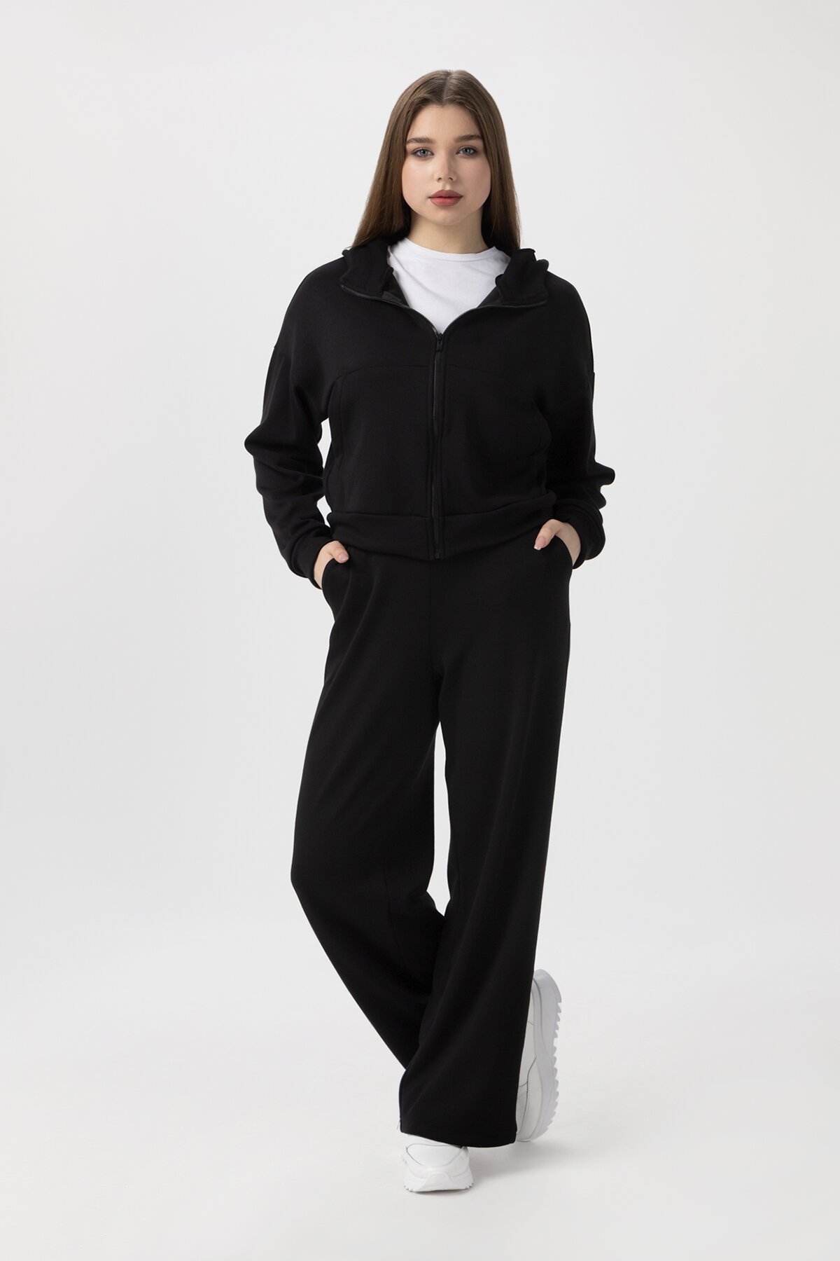 Кофта однотонная женская 2345-K 2XL Черный (2000990233677W)  Фото №0