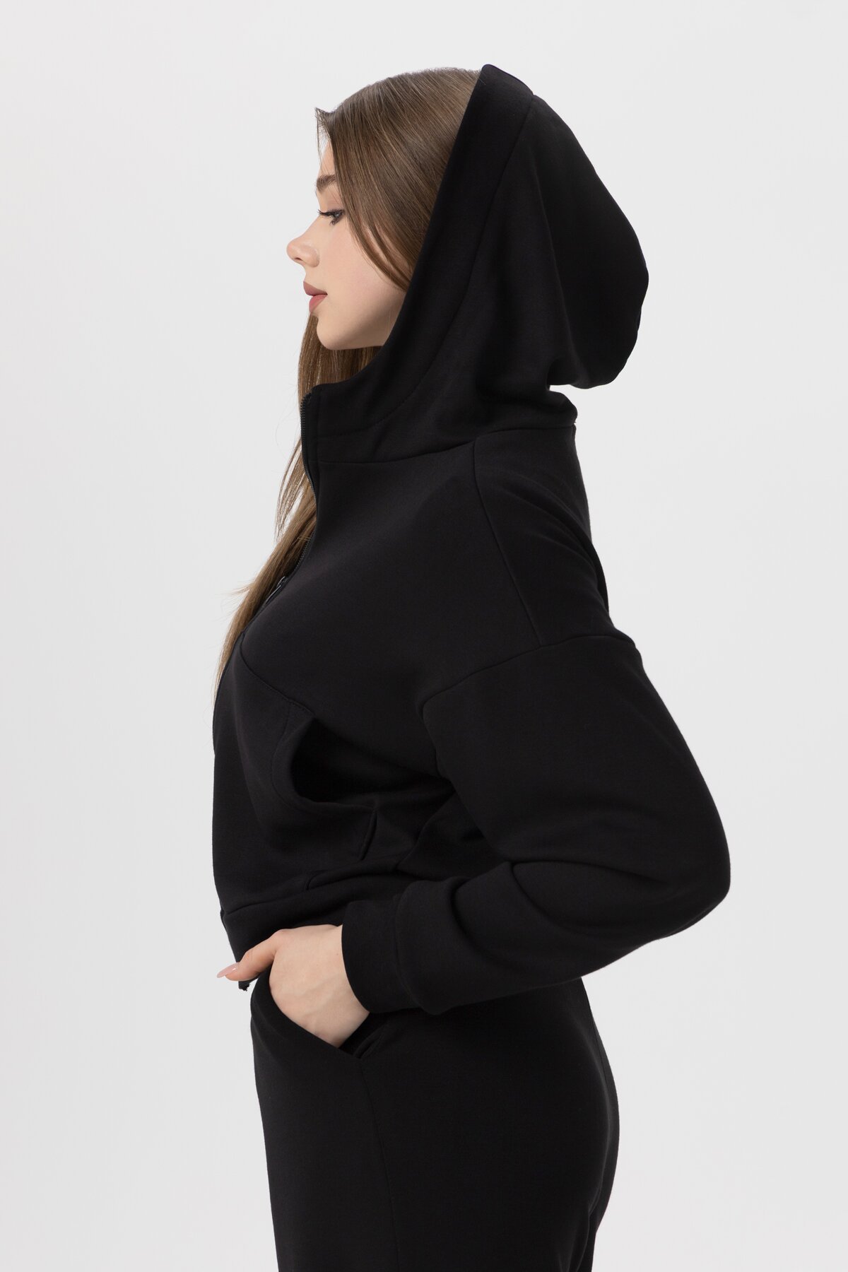 Кофта однотонная женская 2345-K 2XL Черный (2000990233677W)  Фото №4