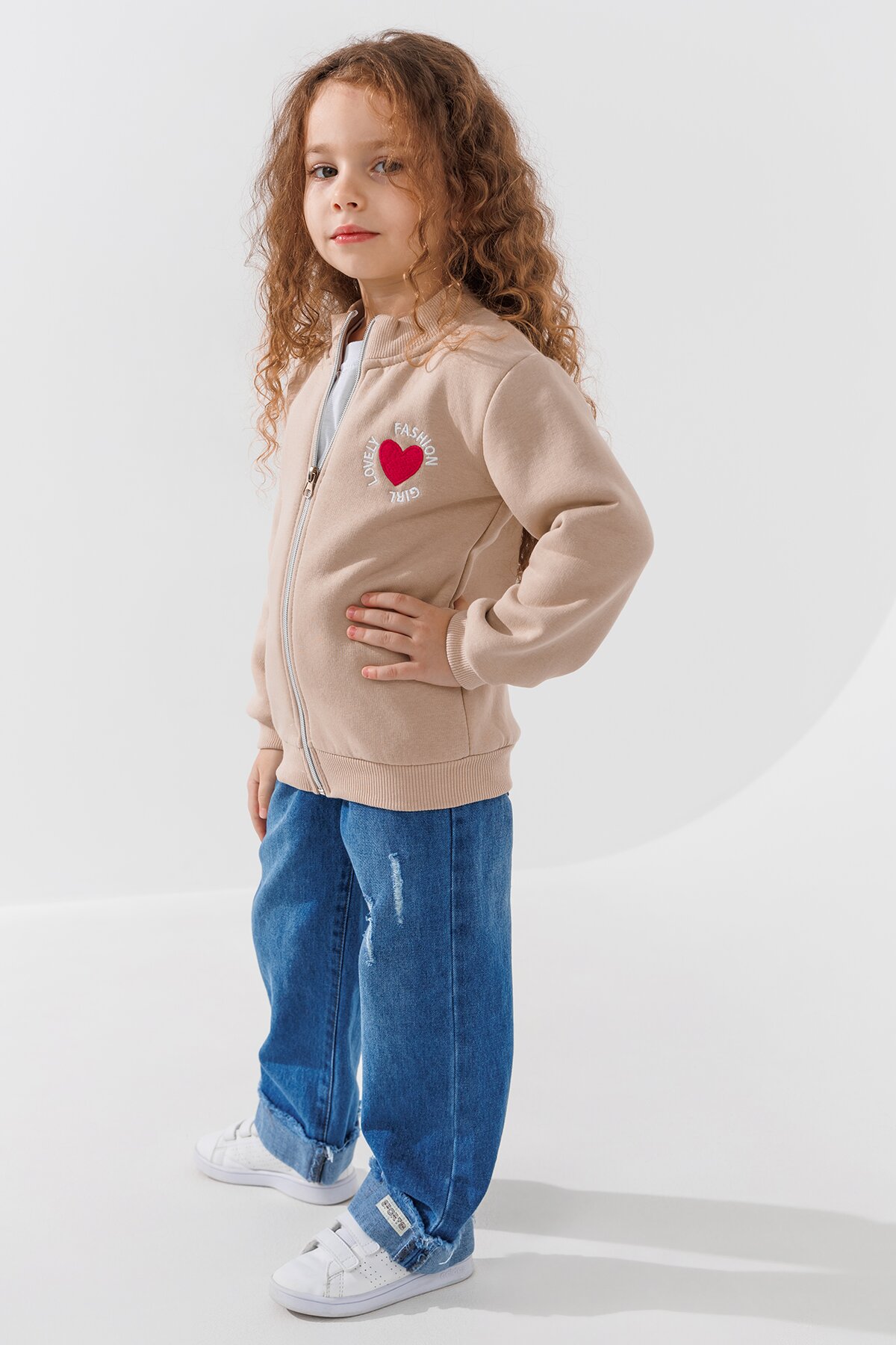 Кофта з принтом для дівчинки Baby Show 14362 110 см Бежевий  Фото №3