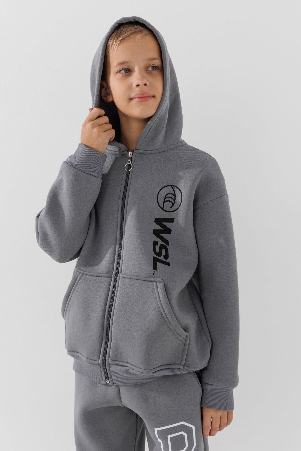 Кофта с принтом для мальчика Waxmen 7223 152 см Серый  Фото №2