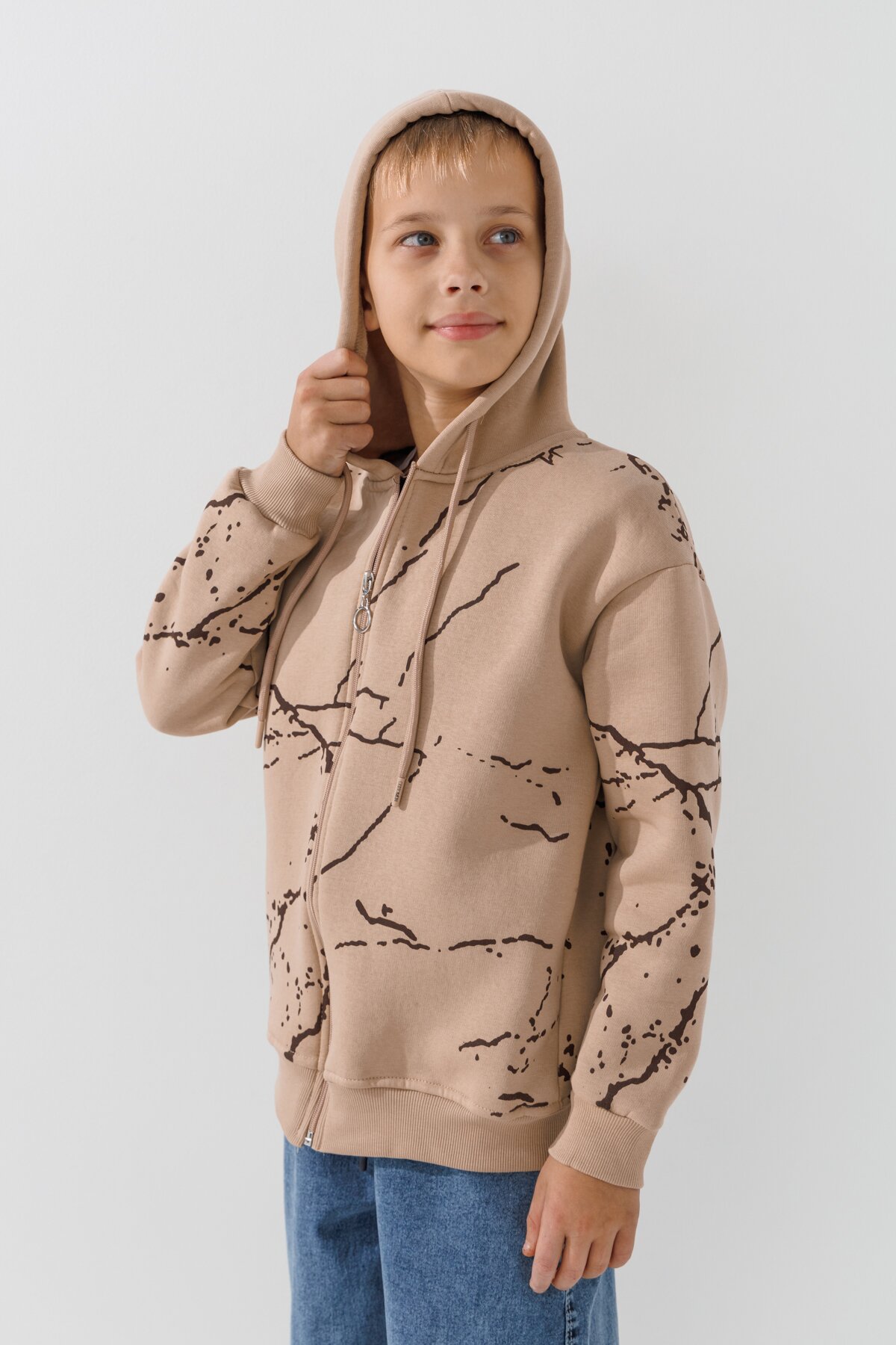 Кофта с узором для мальчика Waxmen 7235 128 см Бежевый  Фото №3