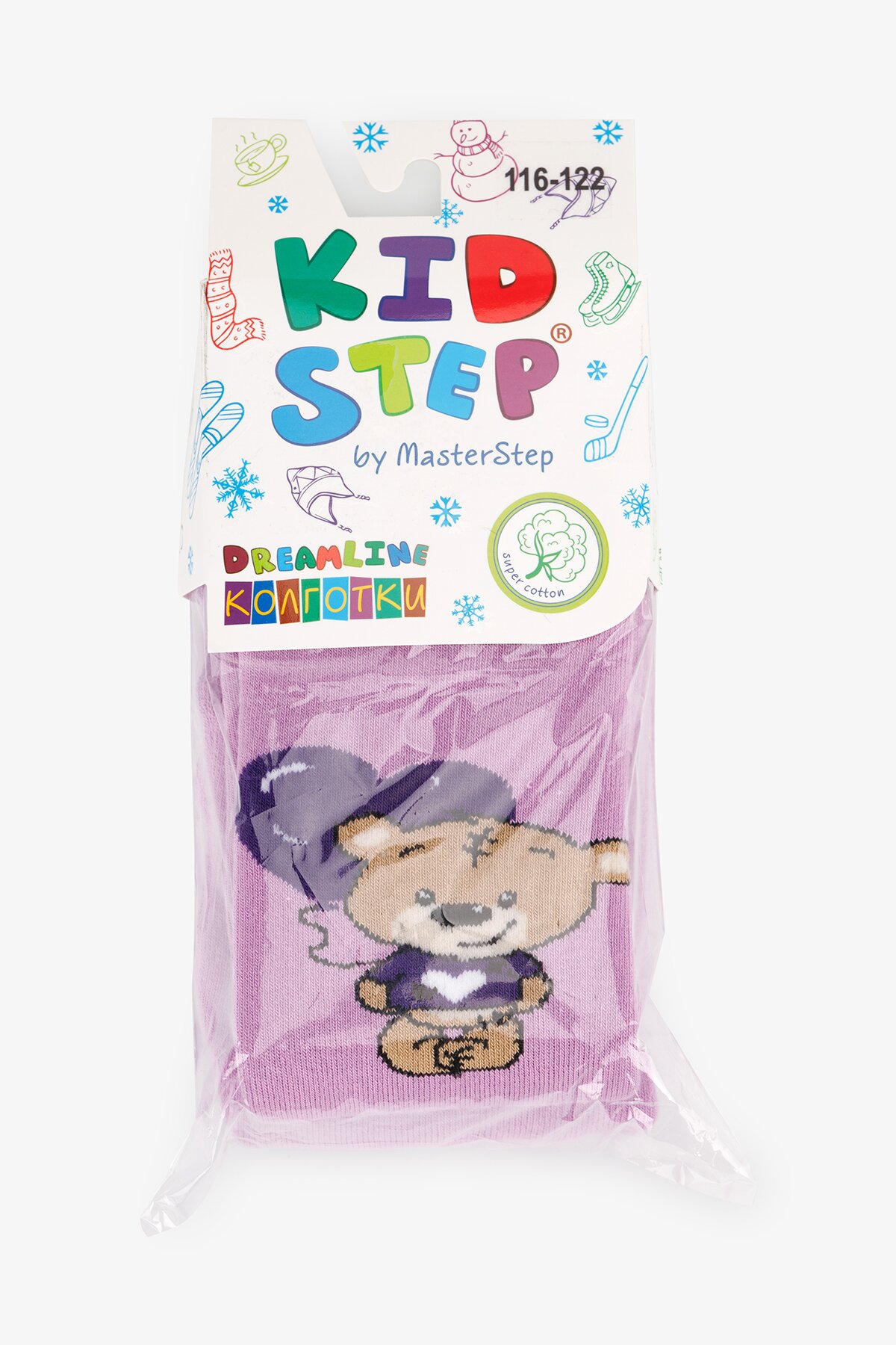 Колготы для девочки Master Step 5501 Мишка 116-122 см Сиреневый  Фото №5