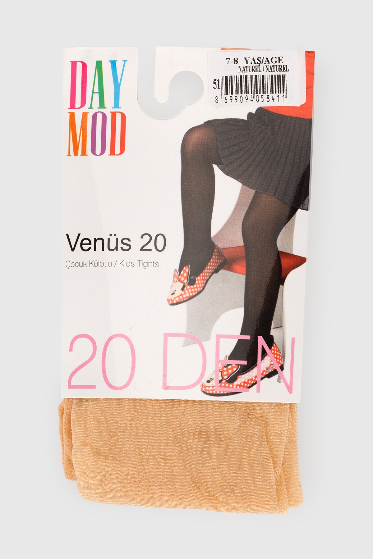 Колготы однотонные для девочки Day Mod Venus 20Den 1-2 года Бежевый (2000990711748A)  Фото №2
