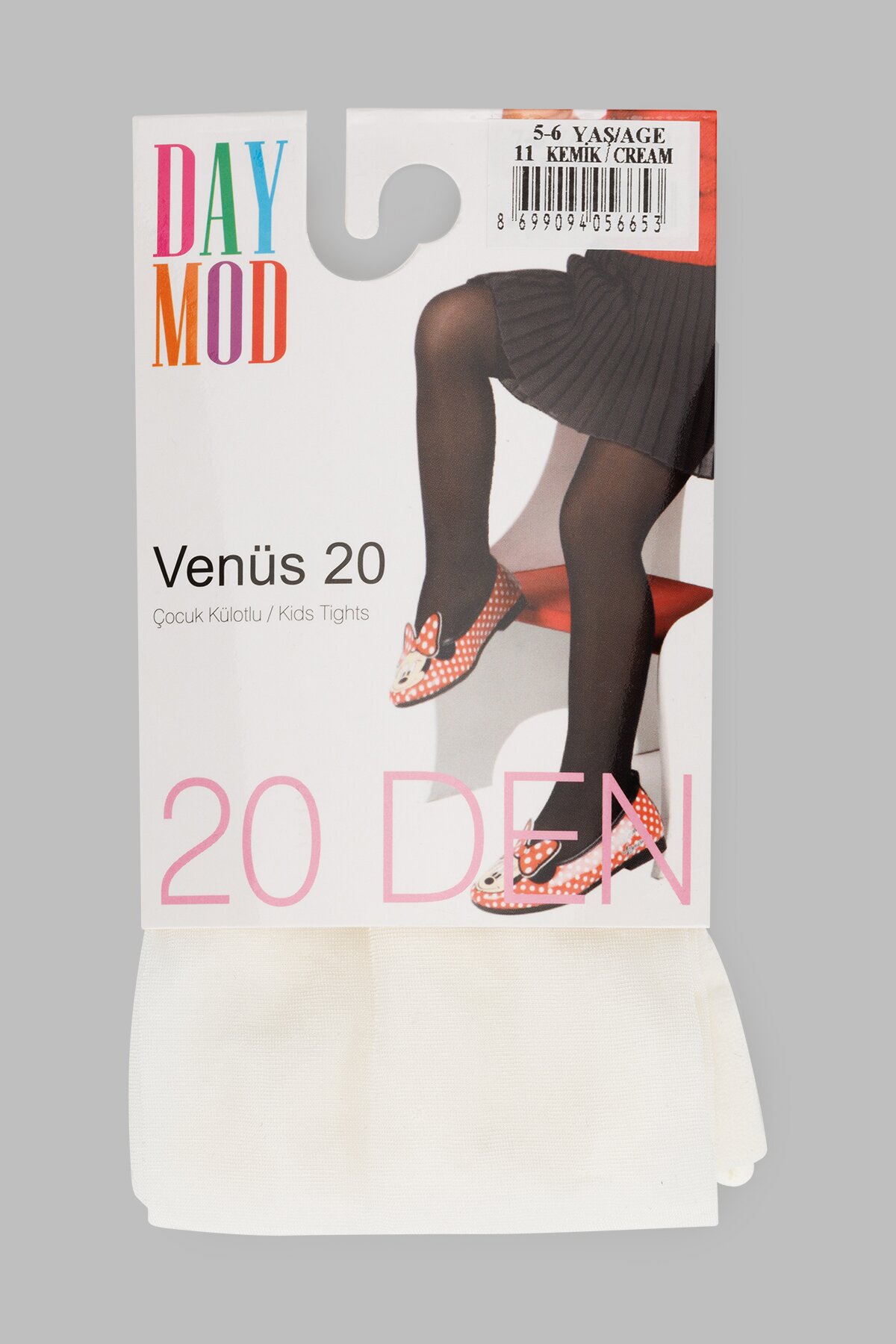 Колготы однотонные для девочки Day Mod Venus 20Den 3-4 года Молочный (2000990704382A)  Фото №2