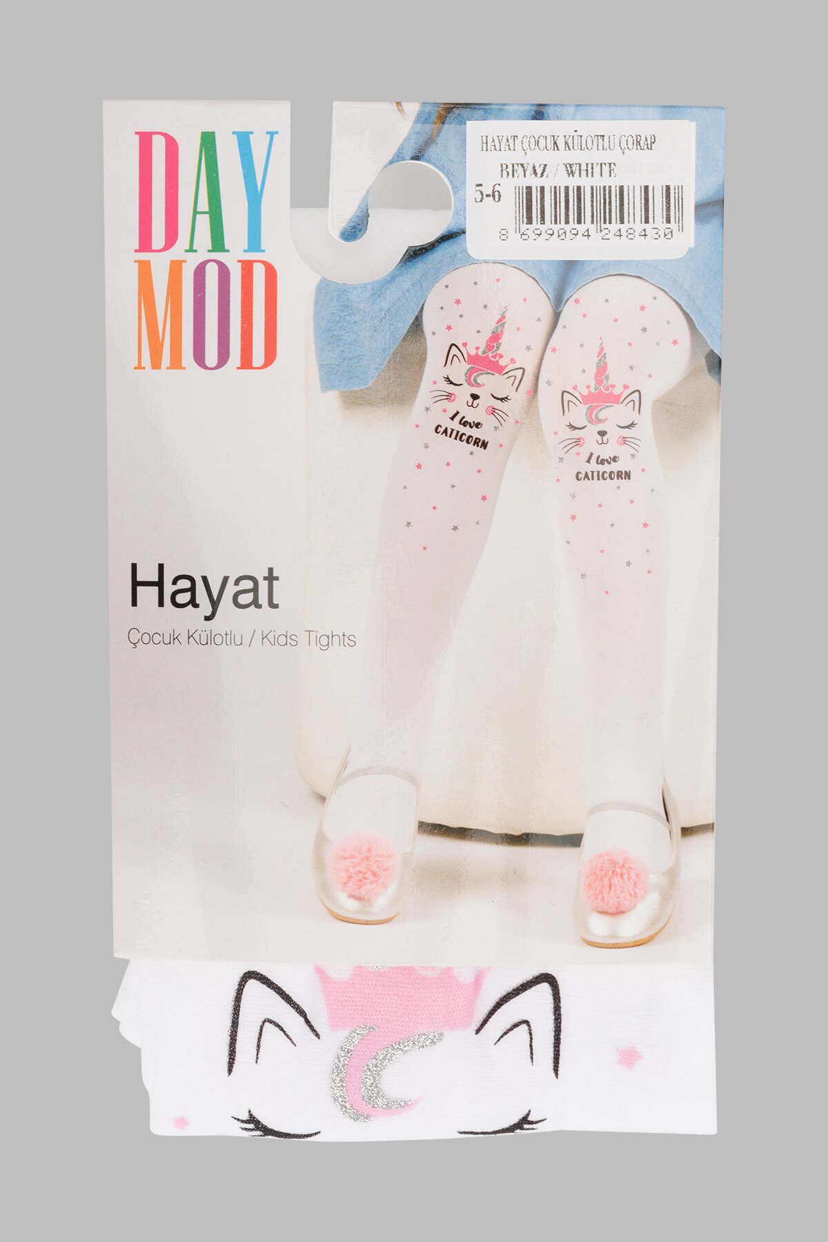 Колготы с принтом для девочки Day Mod Silmi 50Den 3-4 года Белый (2000990704566A)  Фото №2