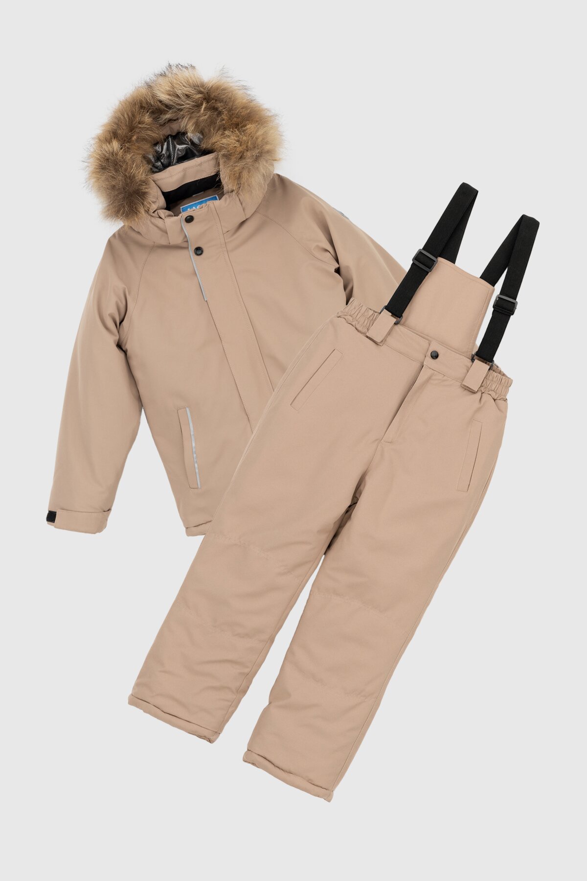 Комбінезон для хлопчика Snowgenius H38-08 куртка + штани на шлейках 116 см Бежевий (2000989630586W)  Фото №12