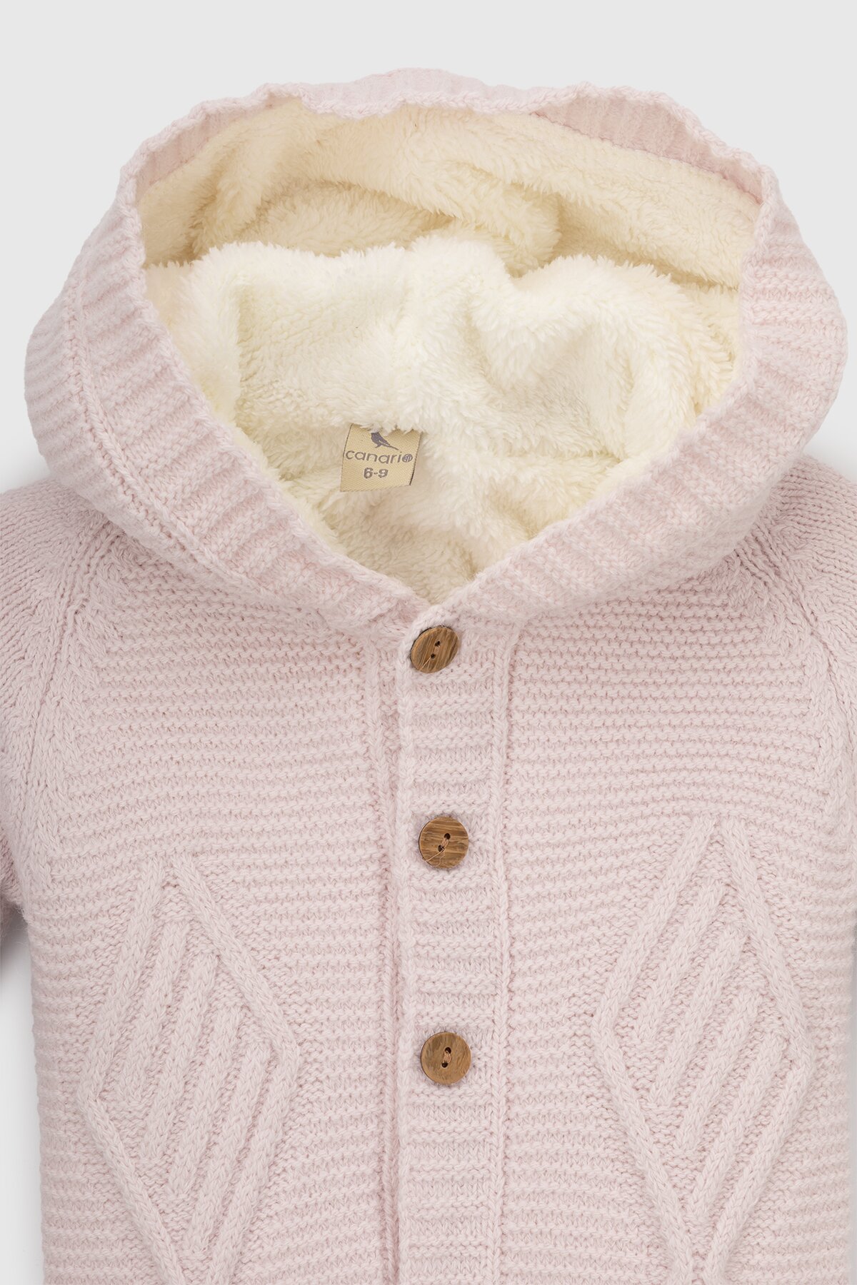Комбинезон Unisex вязка дитячий Mini Papi 21006 Пудровий (2000990101198D)  Фото №3