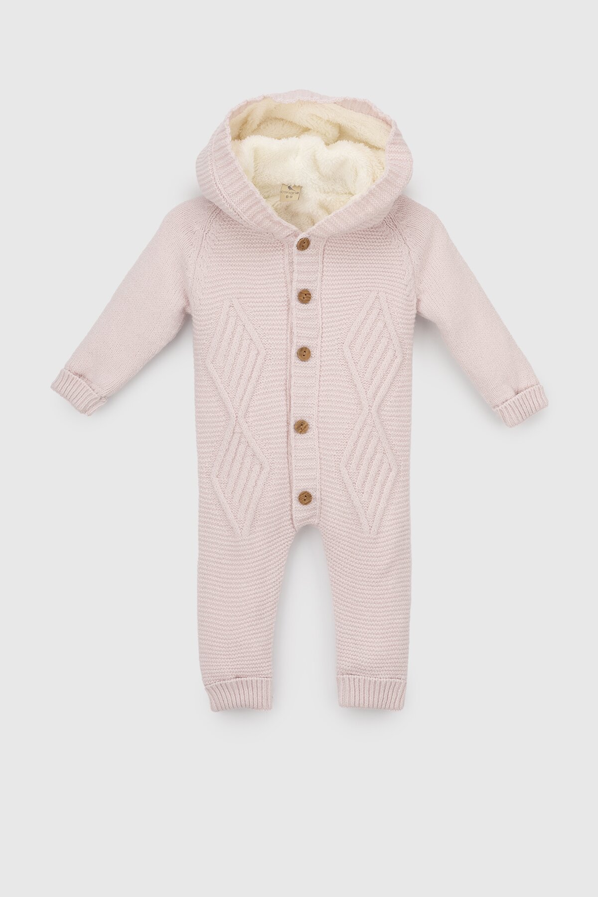 Комбинезон Unisex вязка дитячий Mini Papi 21006 Пудровий (2000990101198D)  Фото №2