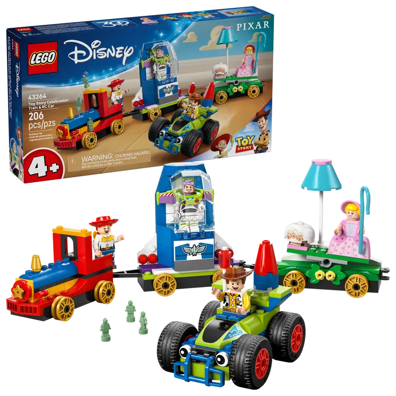 Купити Конструктор LEGO Святкування з Історії Іграшок: потяг і авто для перегонів 43264 206 ел. Різнокольоровий Артикул: 5702017814520 Фото повноекранне №2