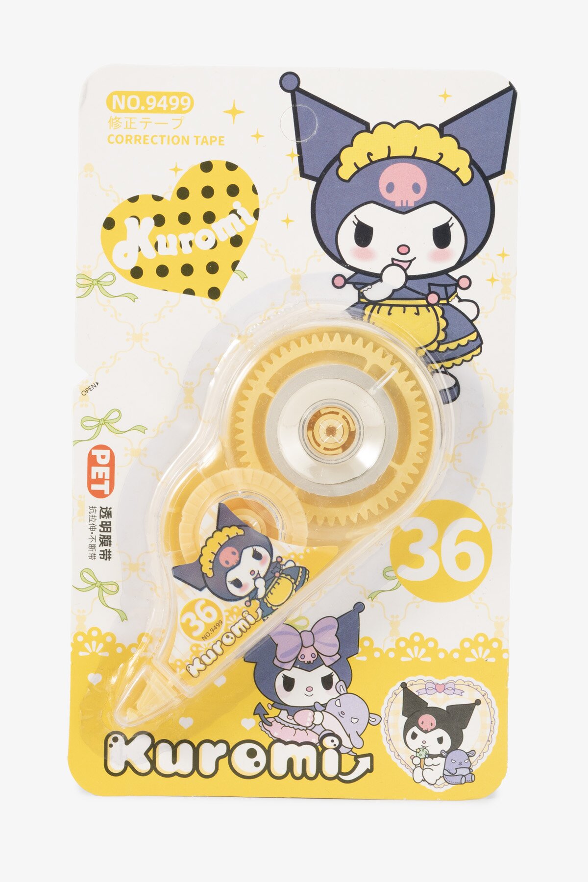 Корректор ленточный &quot;Зайка Kuromi&quot; 9499 Желтый