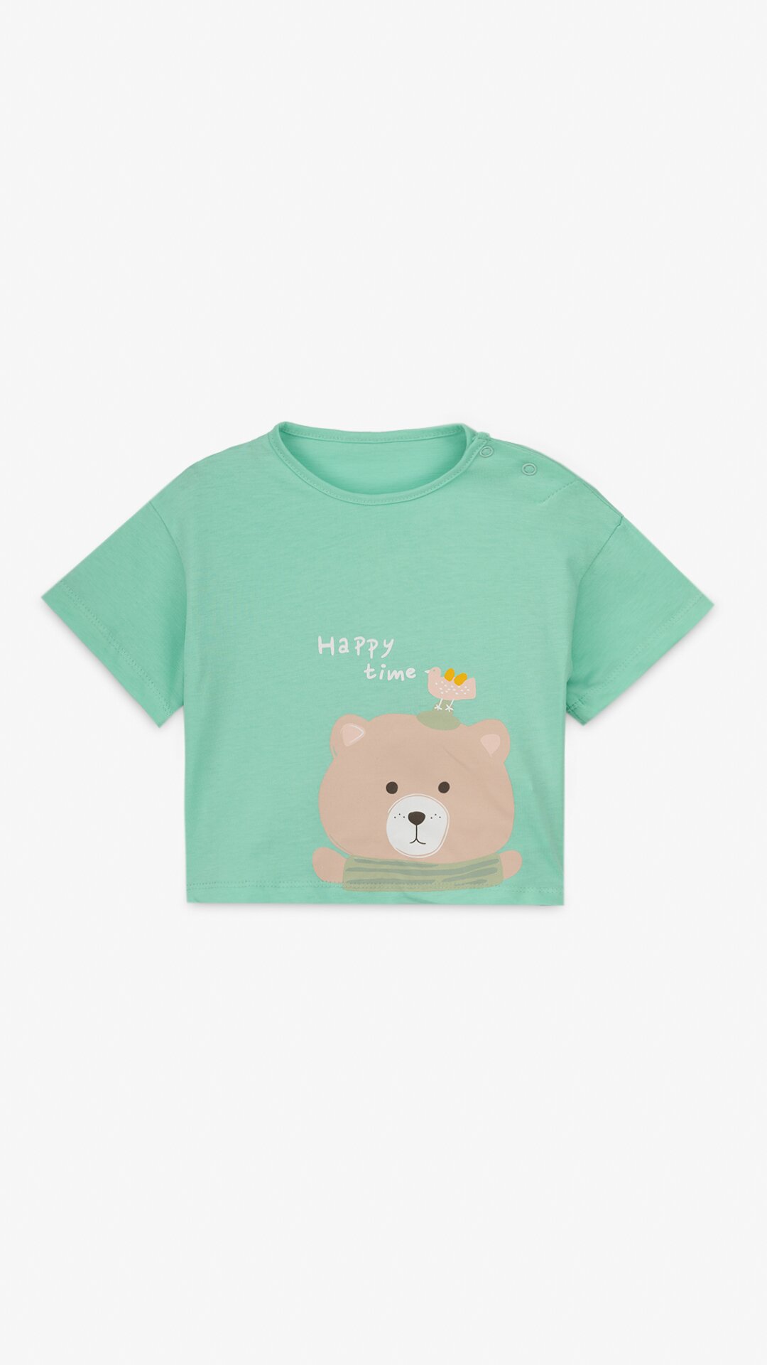 Костюм футболка+шорты для девочки Mini Papi 16129 68 см Мятный  Фото №1