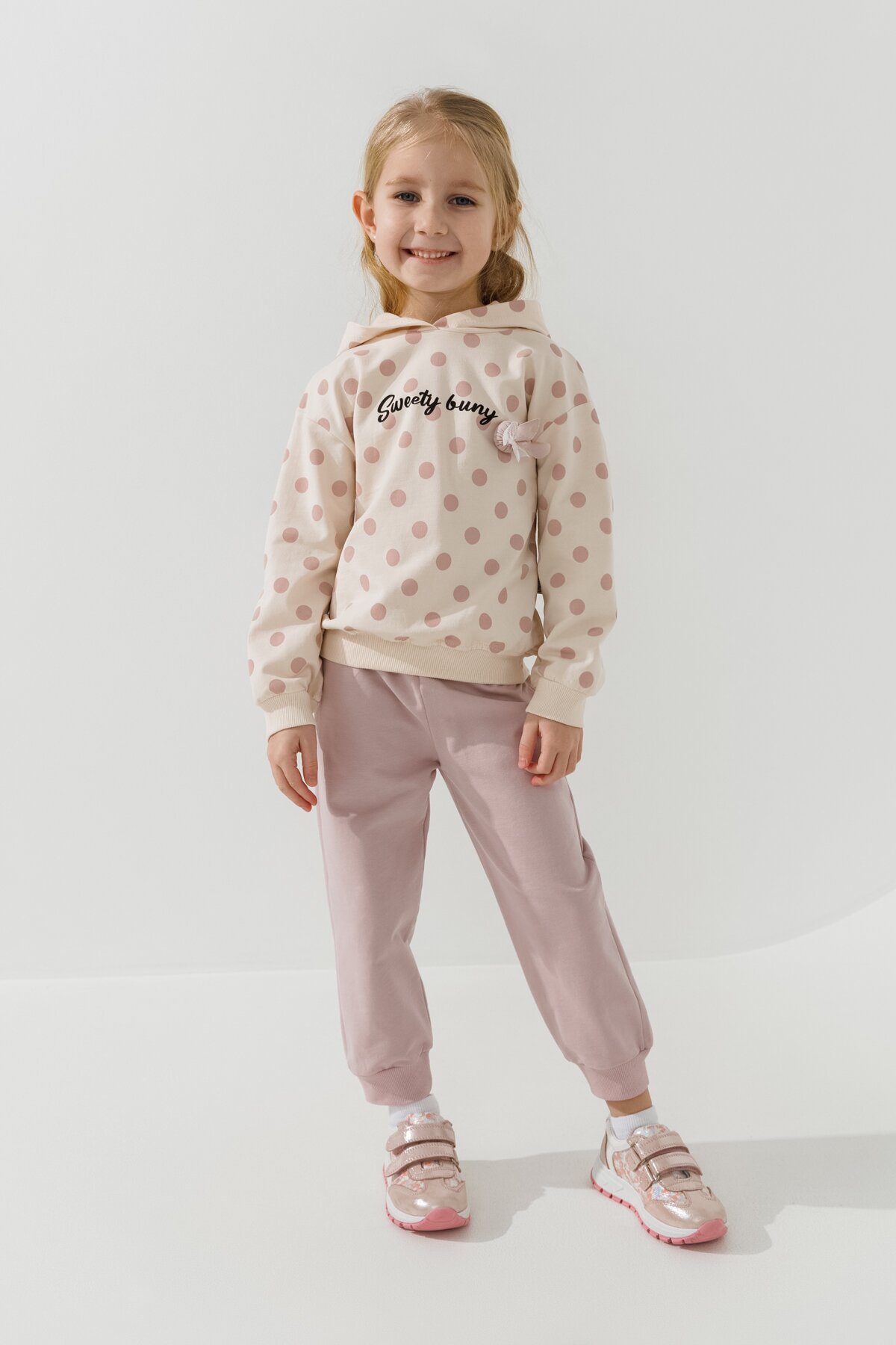 Костюм худи+штаны для девочки Baby Show 483 92 см Молочный  Фото №0