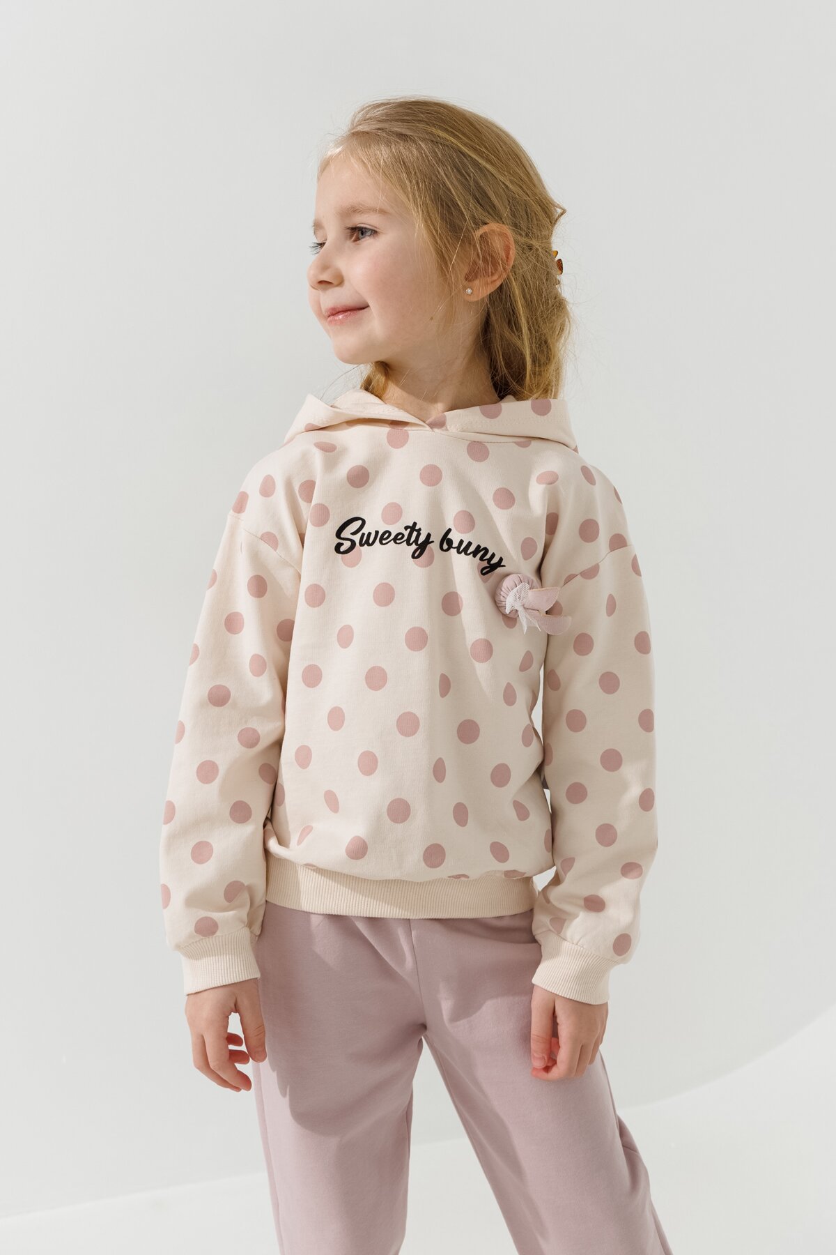 Костюм худи+штаны для девочки Baby Show 483 92 см Молочный  Фото №2