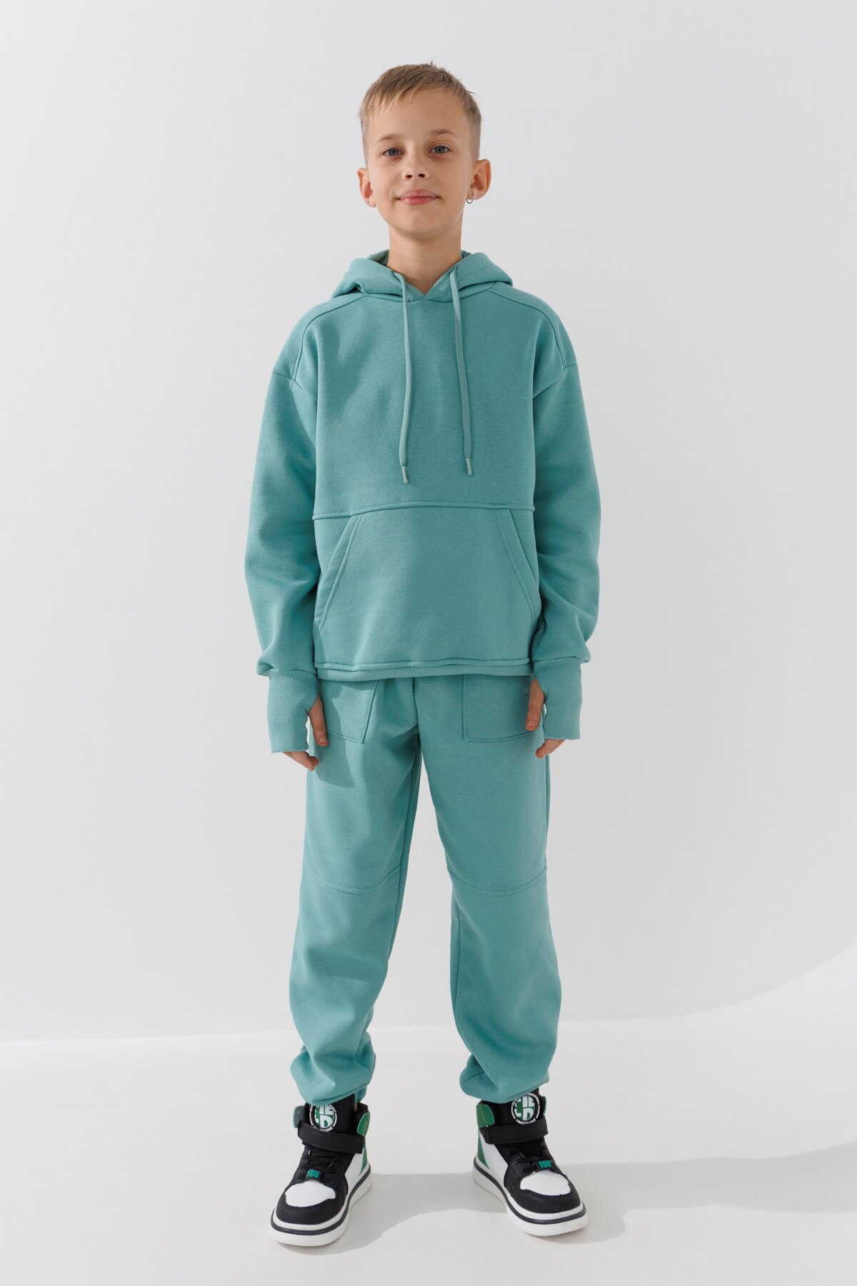 Костюм худі+штани дитячий Waxmen 7141-1 146 см М&#039;ятний  Фото №8