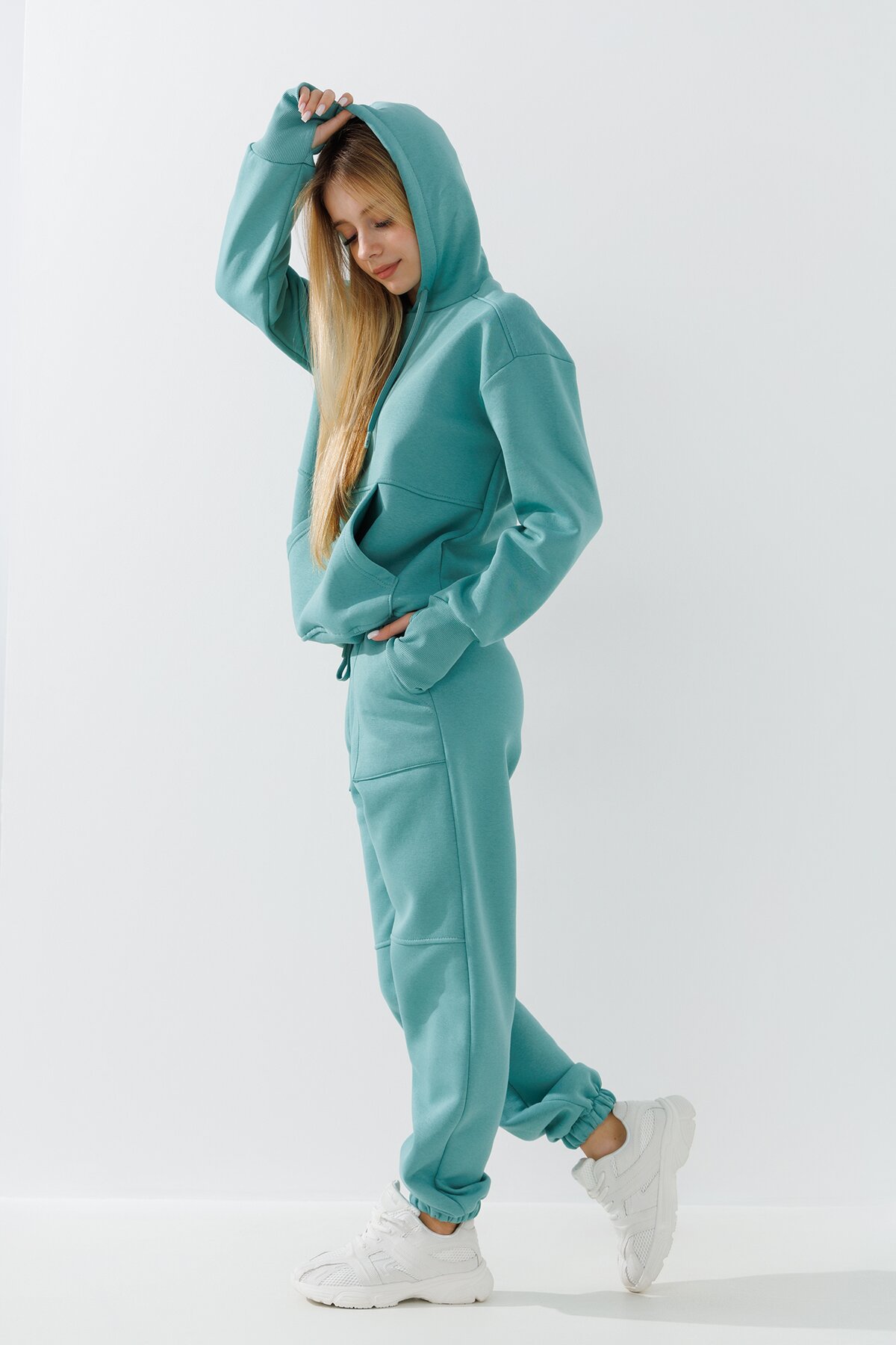 Костюм худі+штани дитячий Waxmen 7141-1 146 см М&#039;ятний  Фото №5